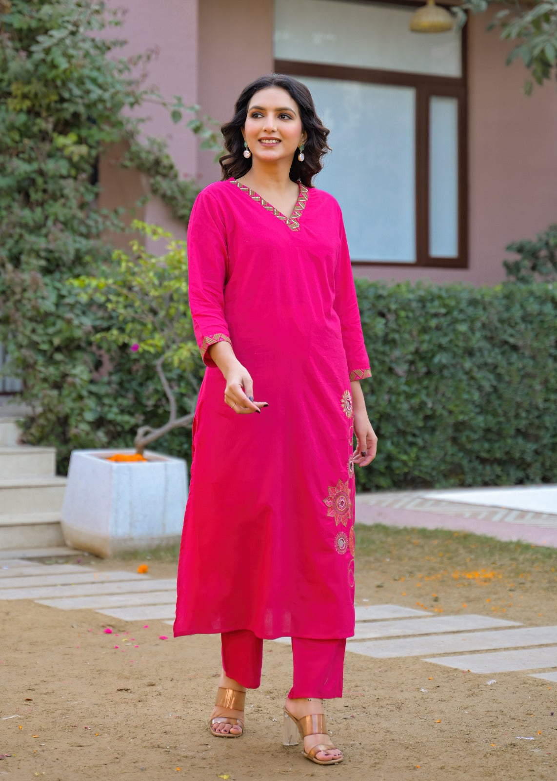 Rani Embroidered Cotton Co-ord Set