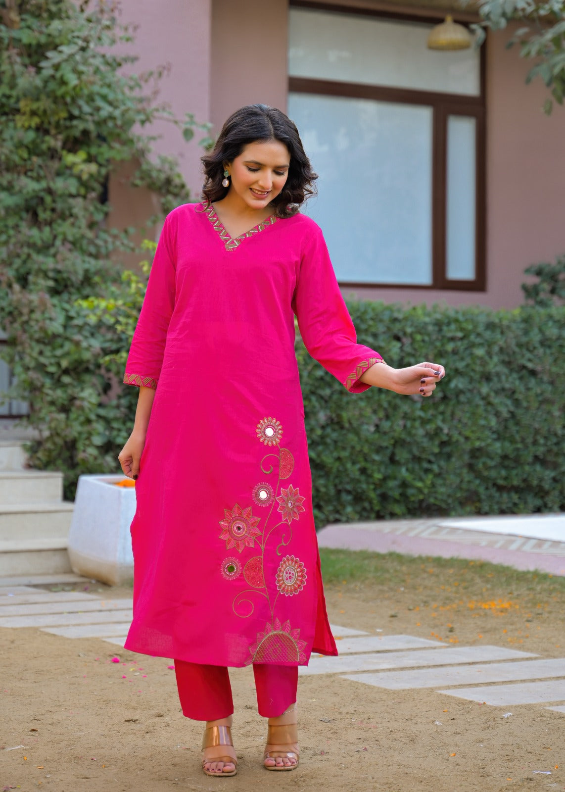 Rani Embroidered Cotton Co-ord Set