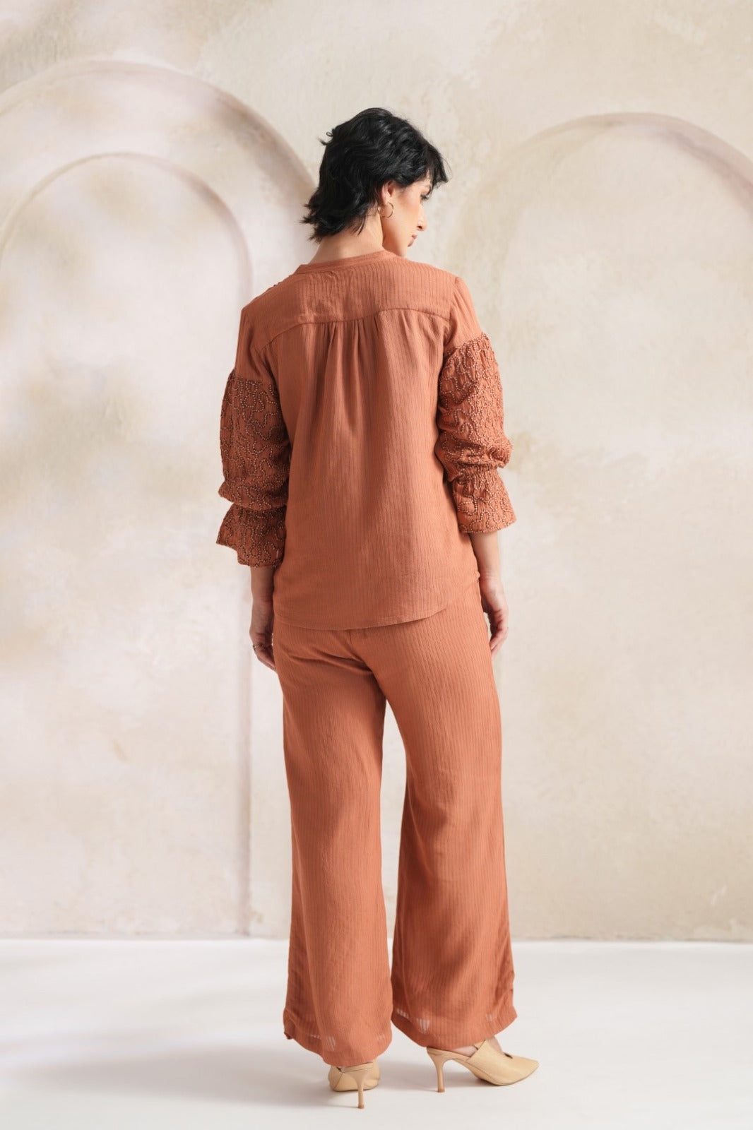 Chic Orange Cotton Co-ord Set