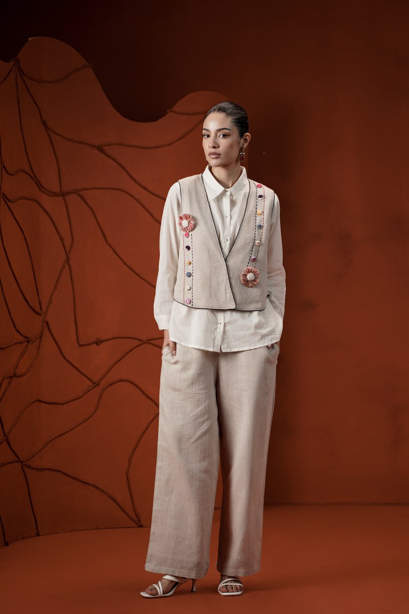 Jute Cotton Embroidery Cord Set