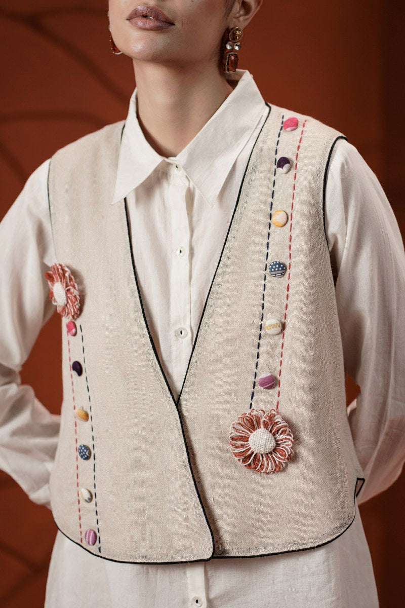 Jute Cotton Embroidery Cord Set