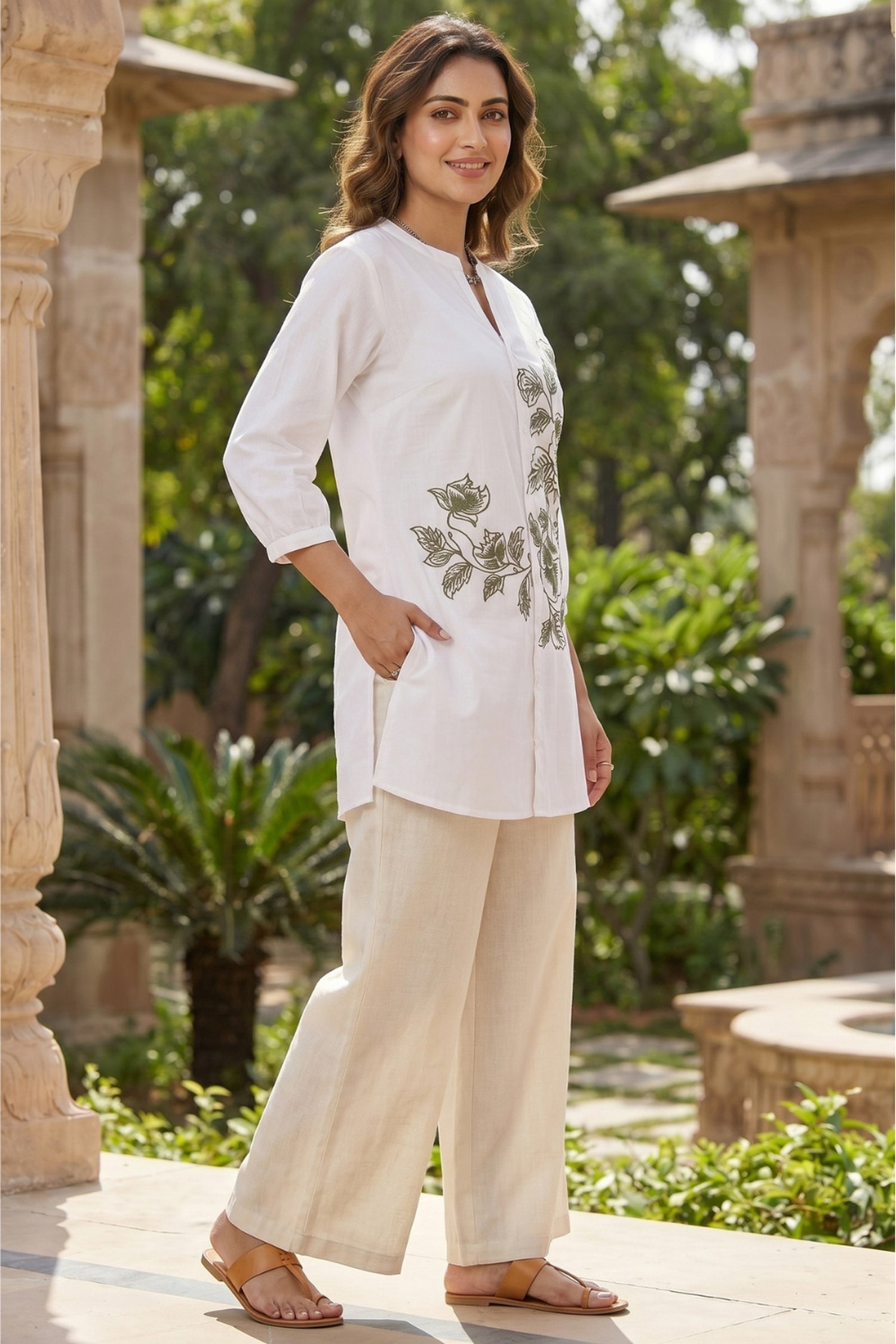 Relaxed Fit White Shirt