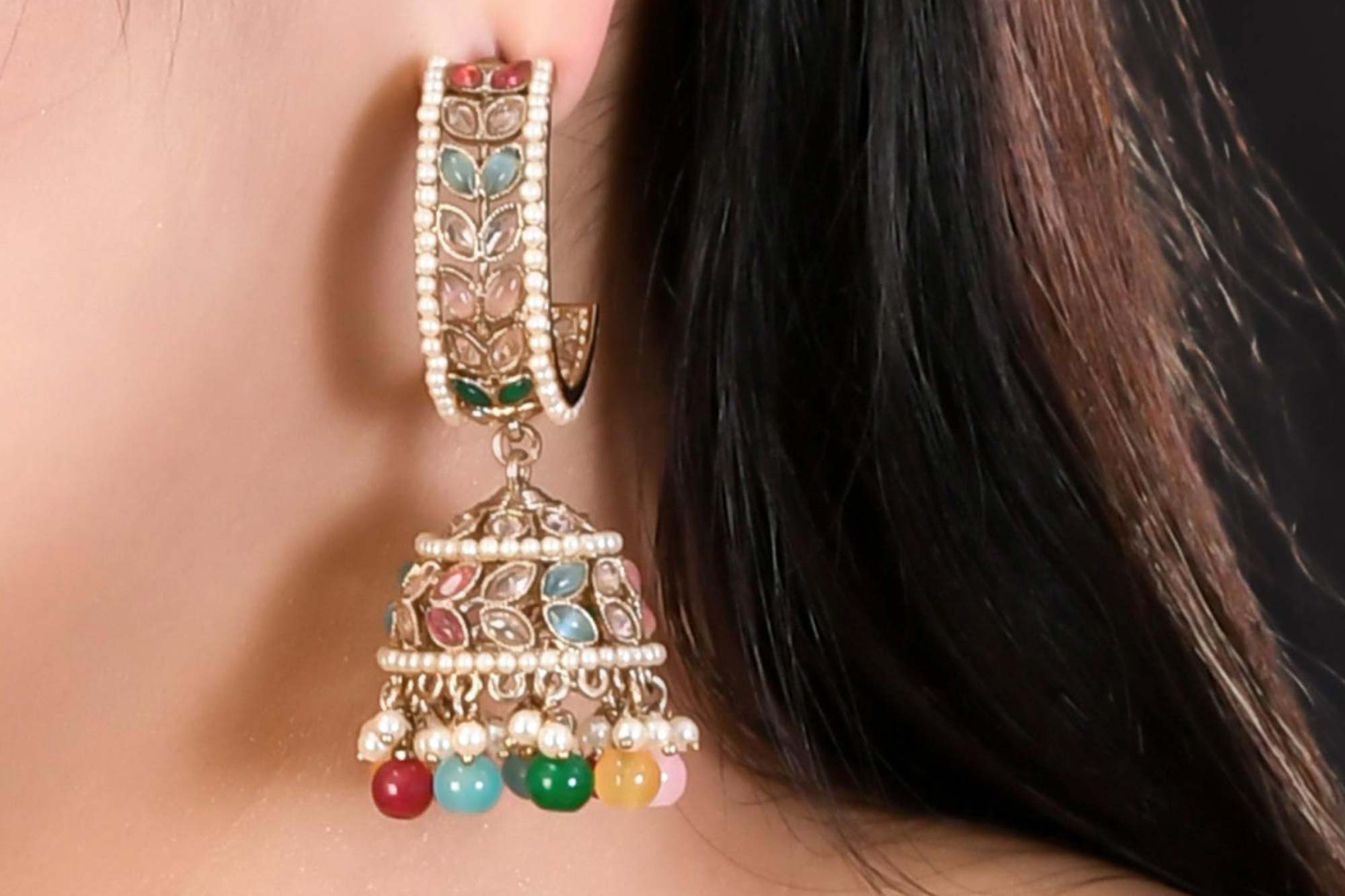 MultiColor Jhumka Earring