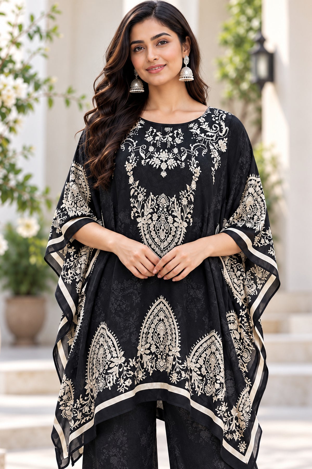 Black Midnight Heritage Kaftan Co-ord Set