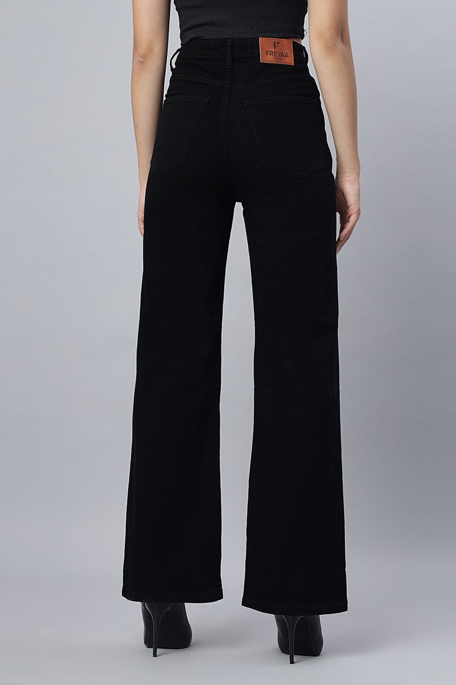 Classic Black High Waist wide leg Jeans