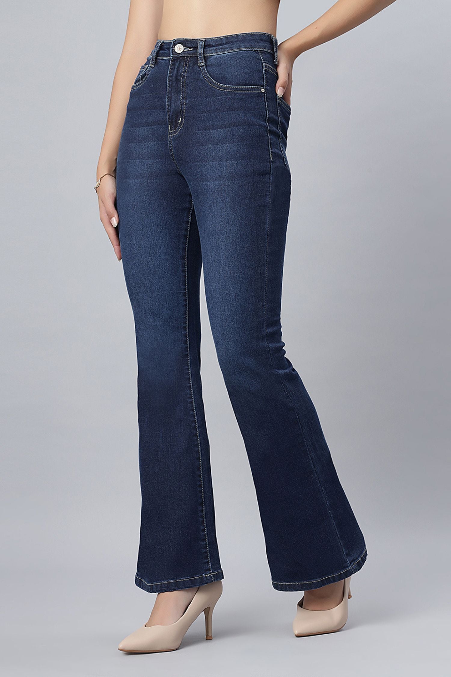 Denim Blue Bootcut Jeans