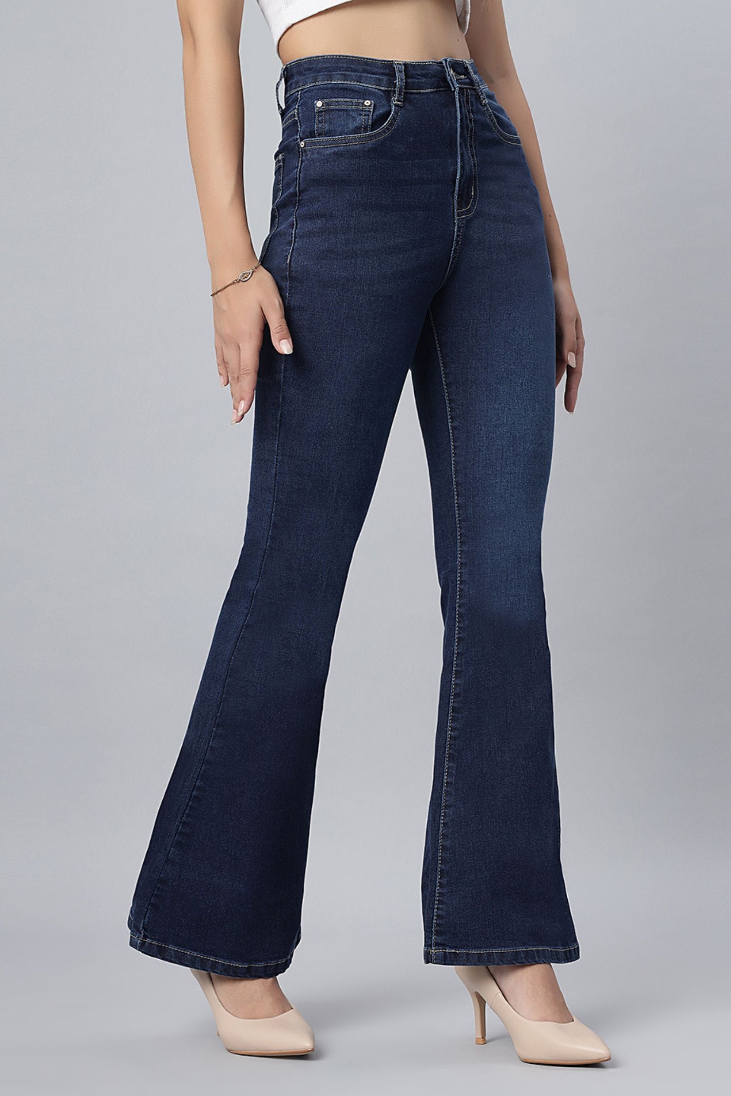 Denim Blue Bootcut Jeans