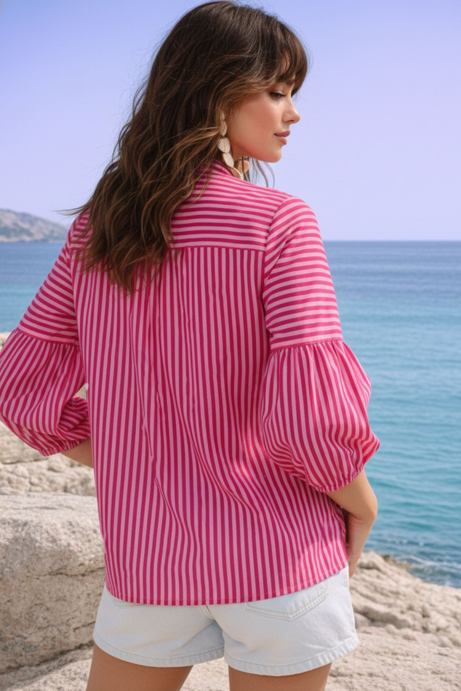 Pink Shirt with Heart Print Design