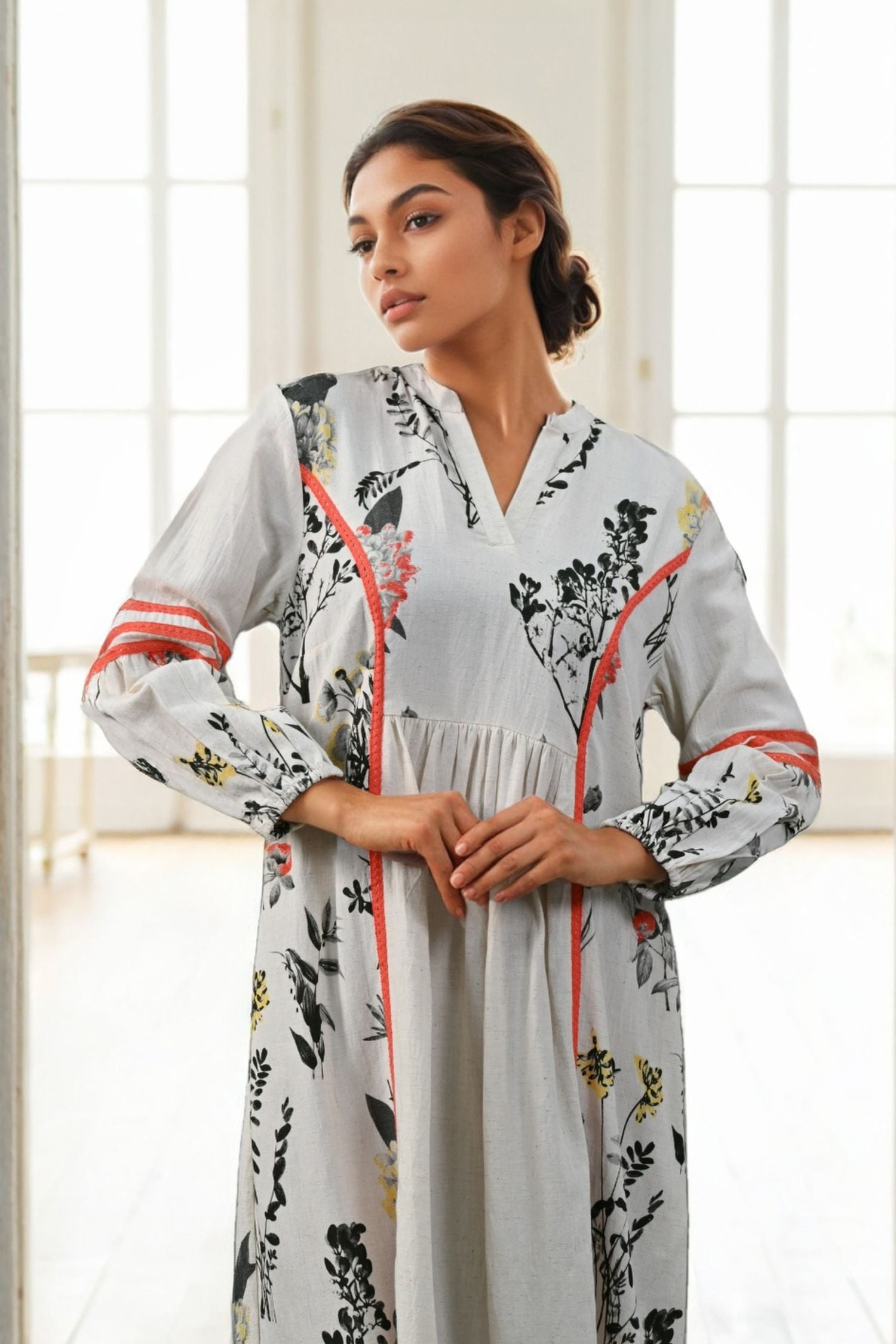 Grey Allure Printed Style Dress