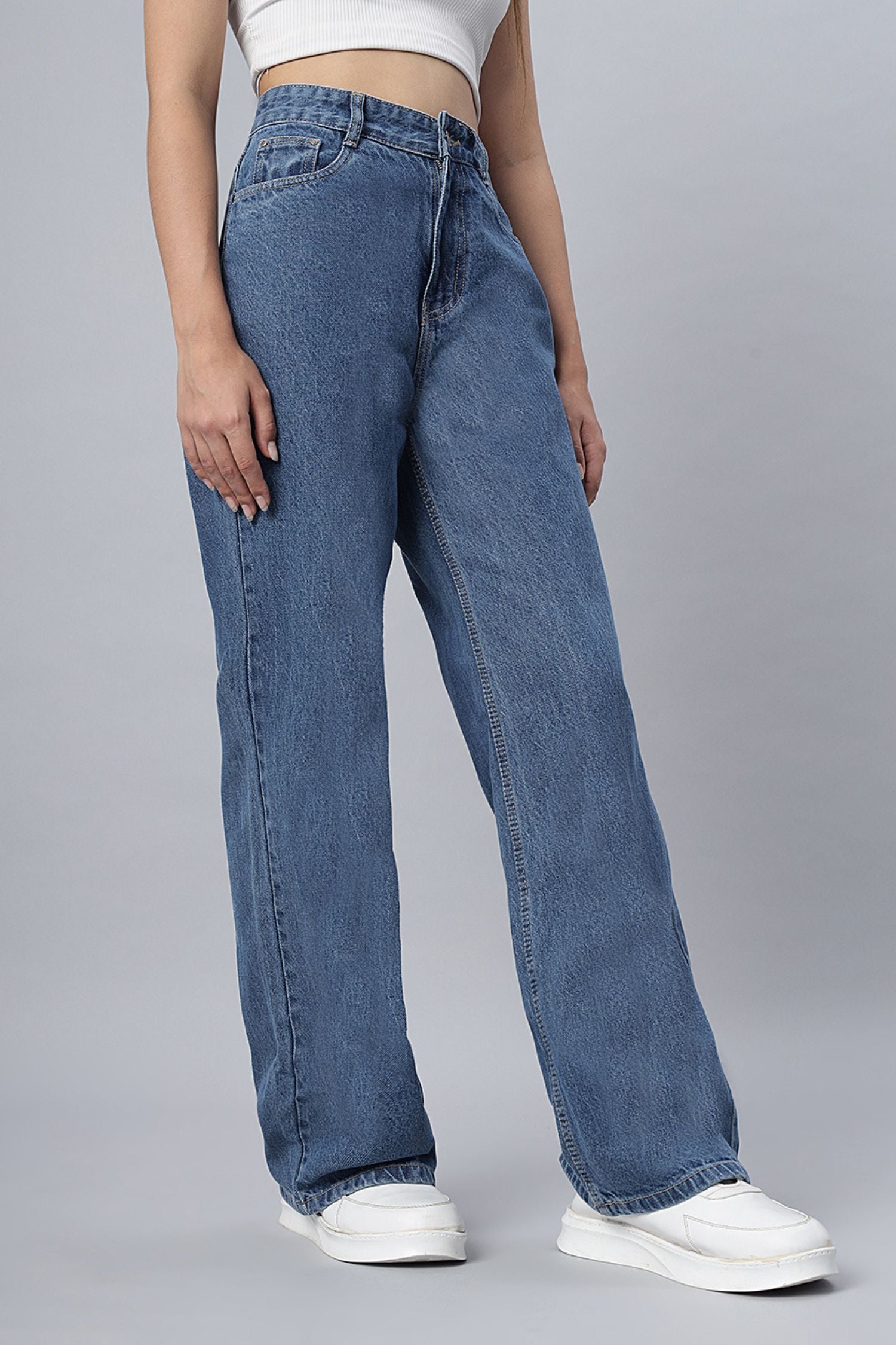 Stone Horizon Straight-Leg Denim Jeans