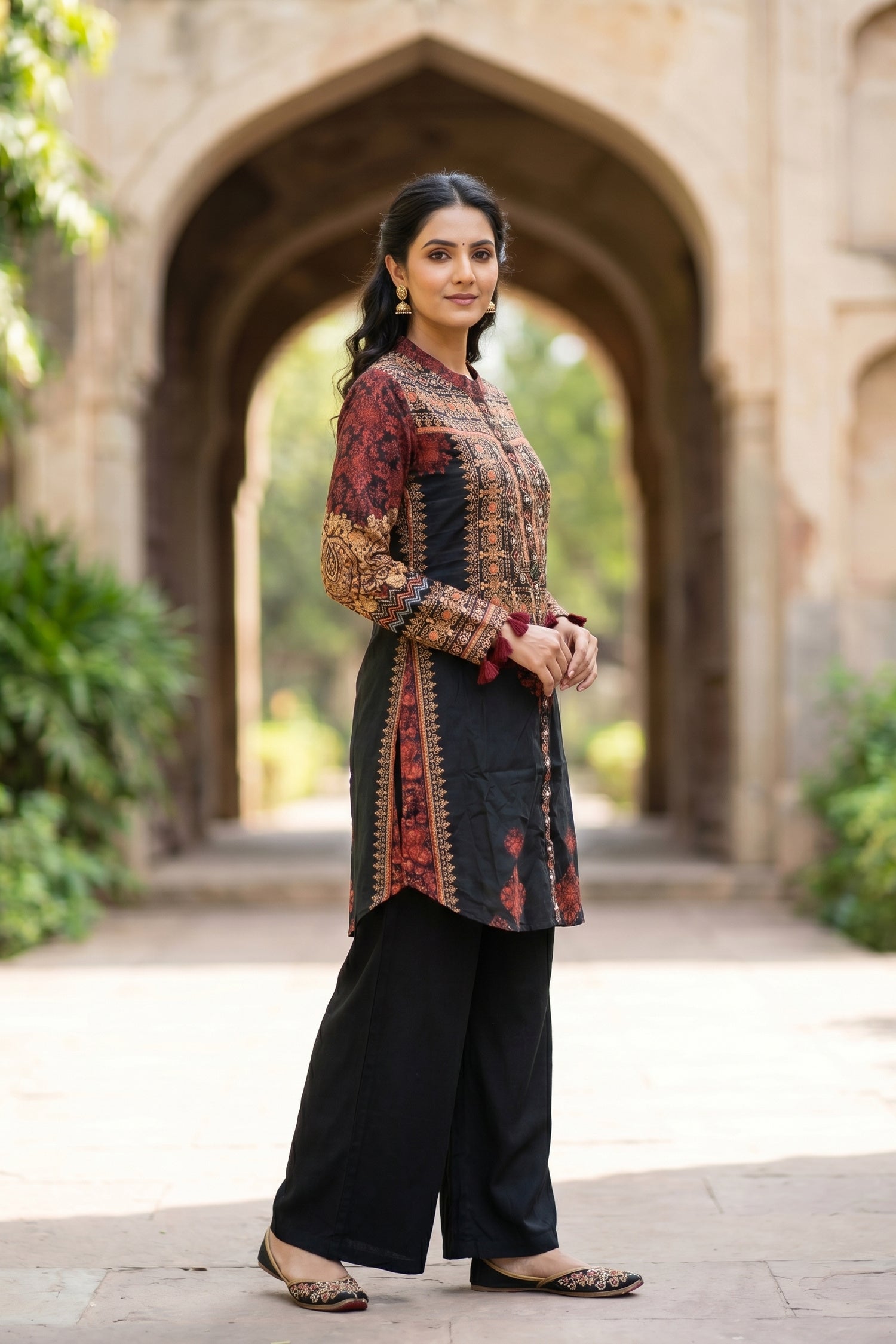 Rich Ajarak Print Crepe Shirt