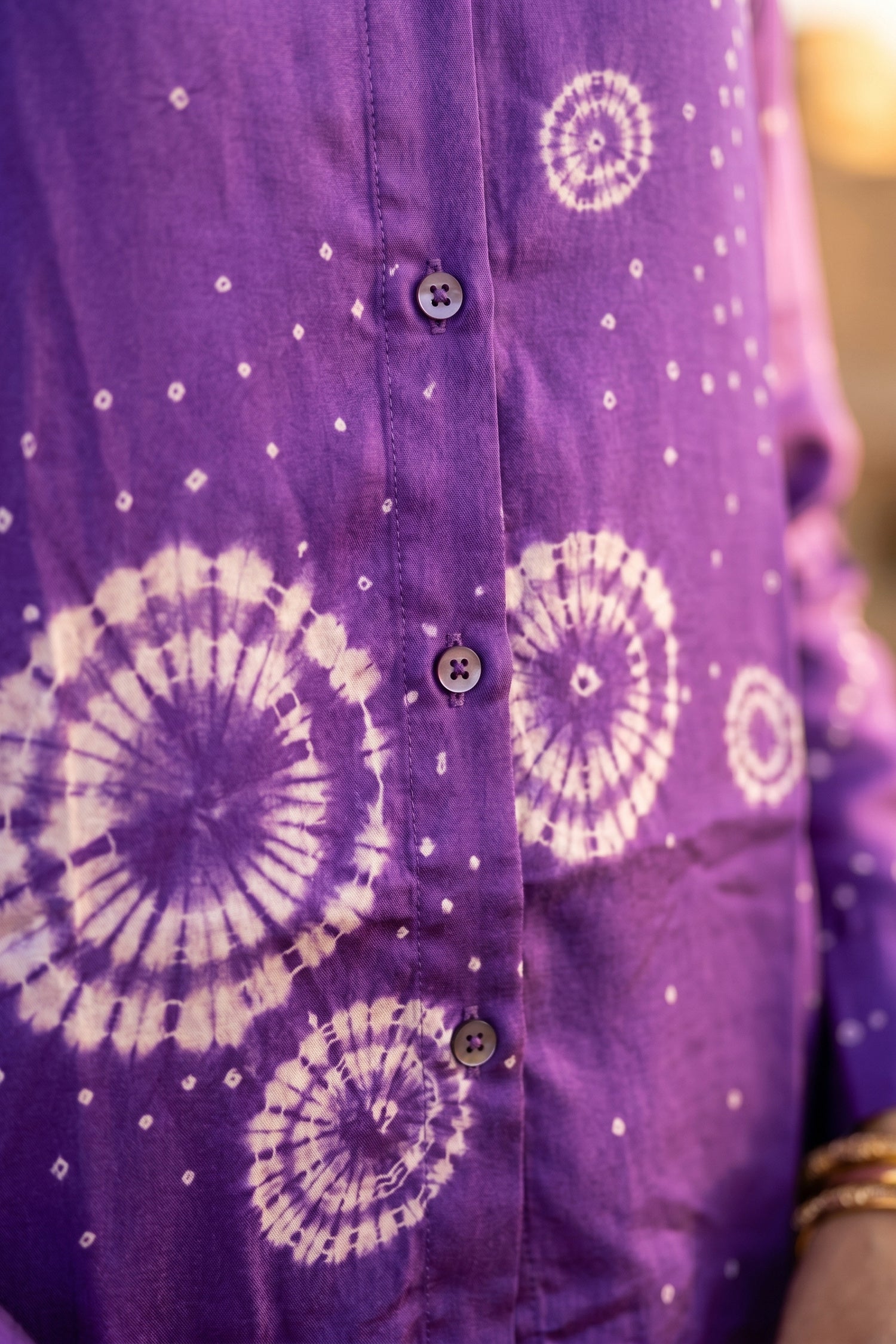 Rich Purple Crepe Relaxed Fit Shirt