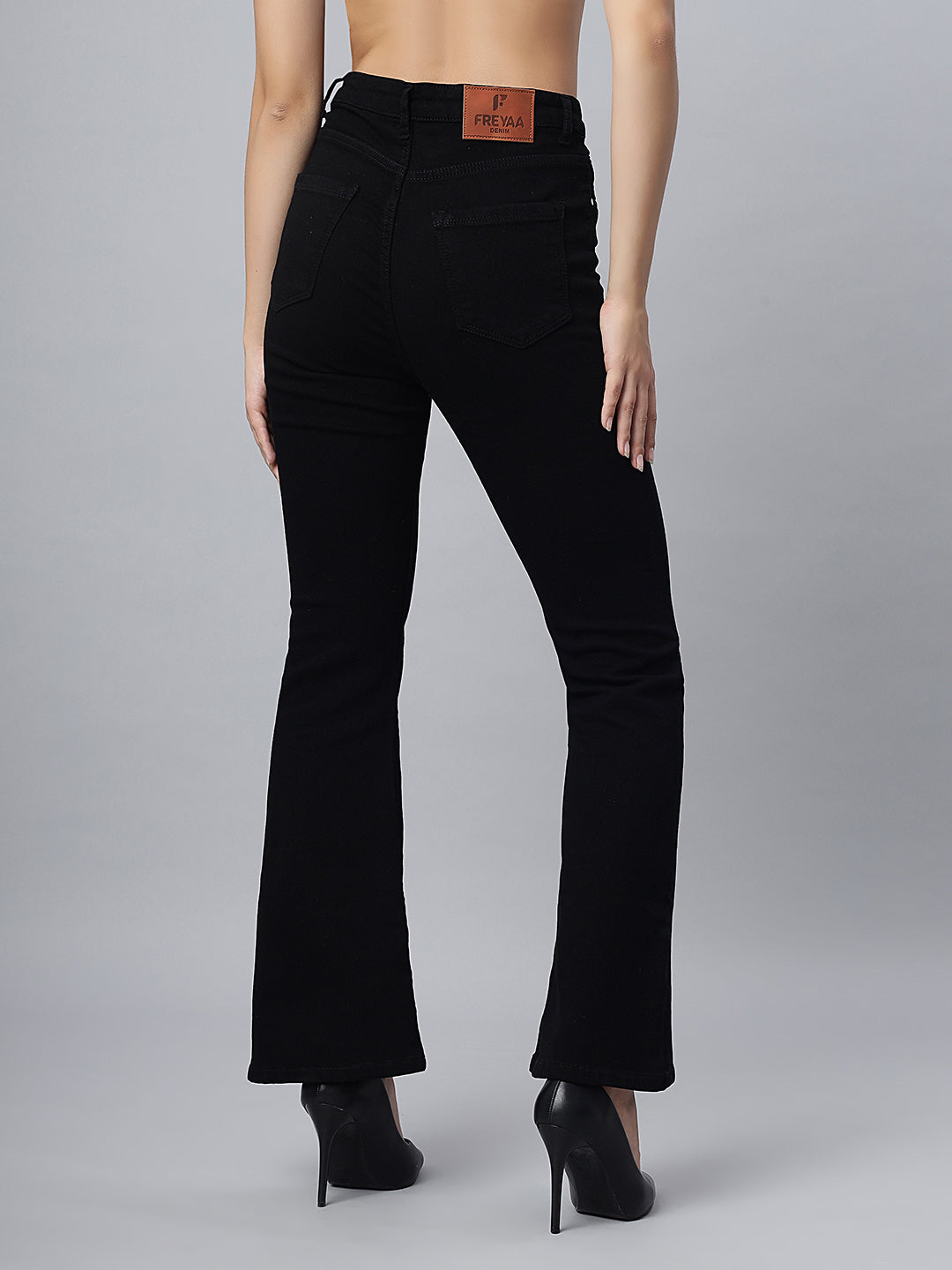 Black High-Rise Bootcut Jeans