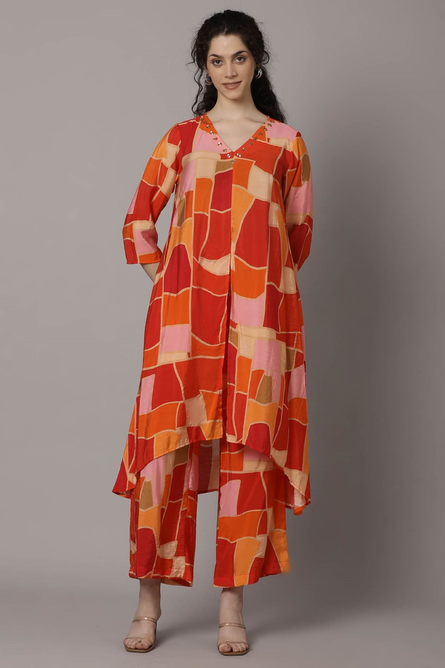 Orange Blaze High-Low Cord Set