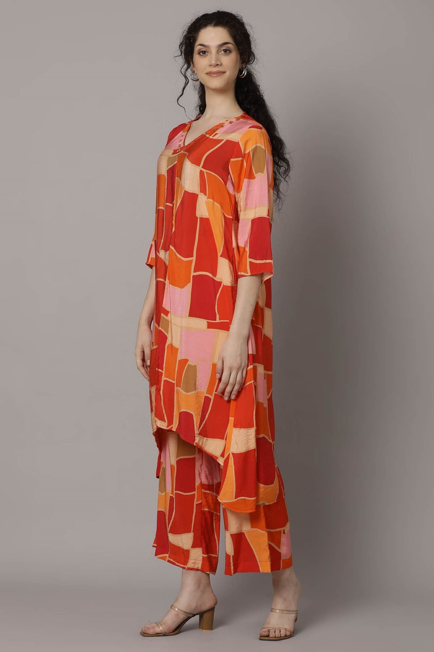 Orange Blaze High-Low Cord Set