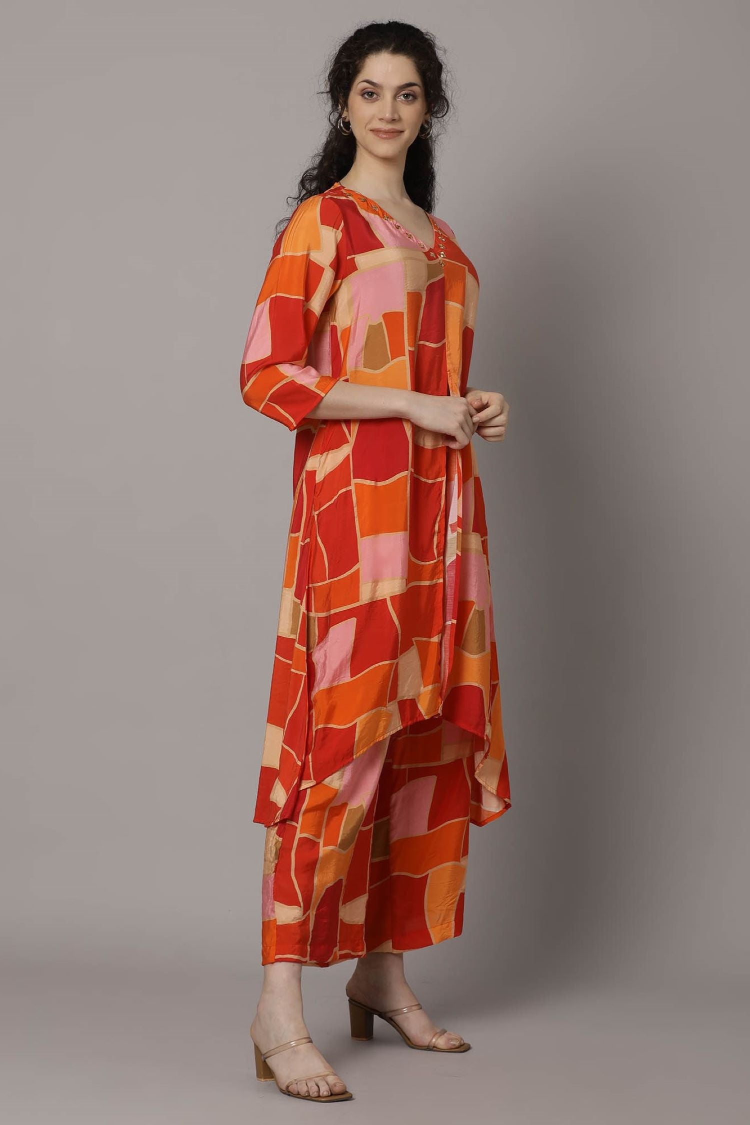 Orange Blaze High-Low Cord Set