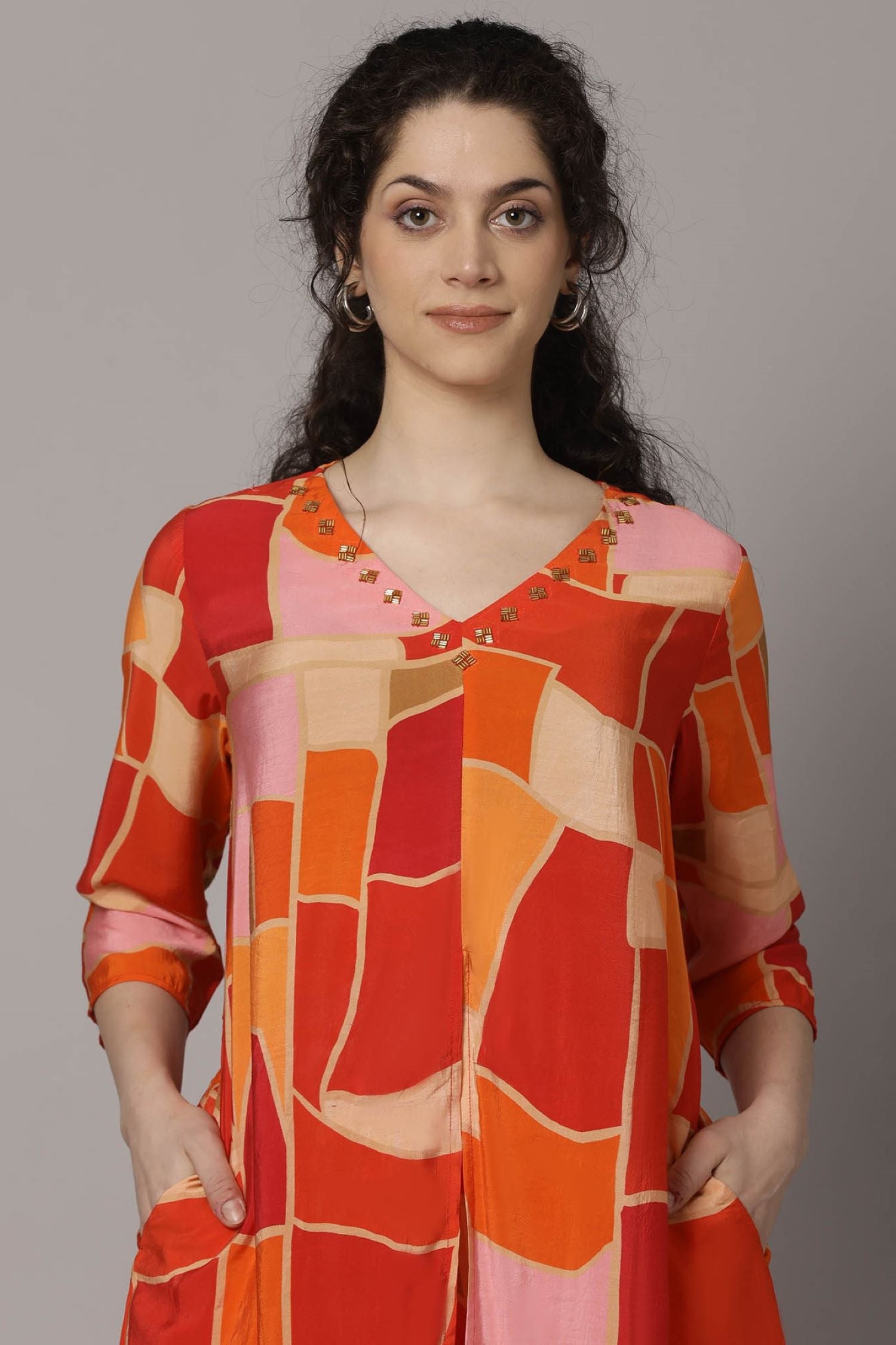 Orange Blaze High-Low Cord Set