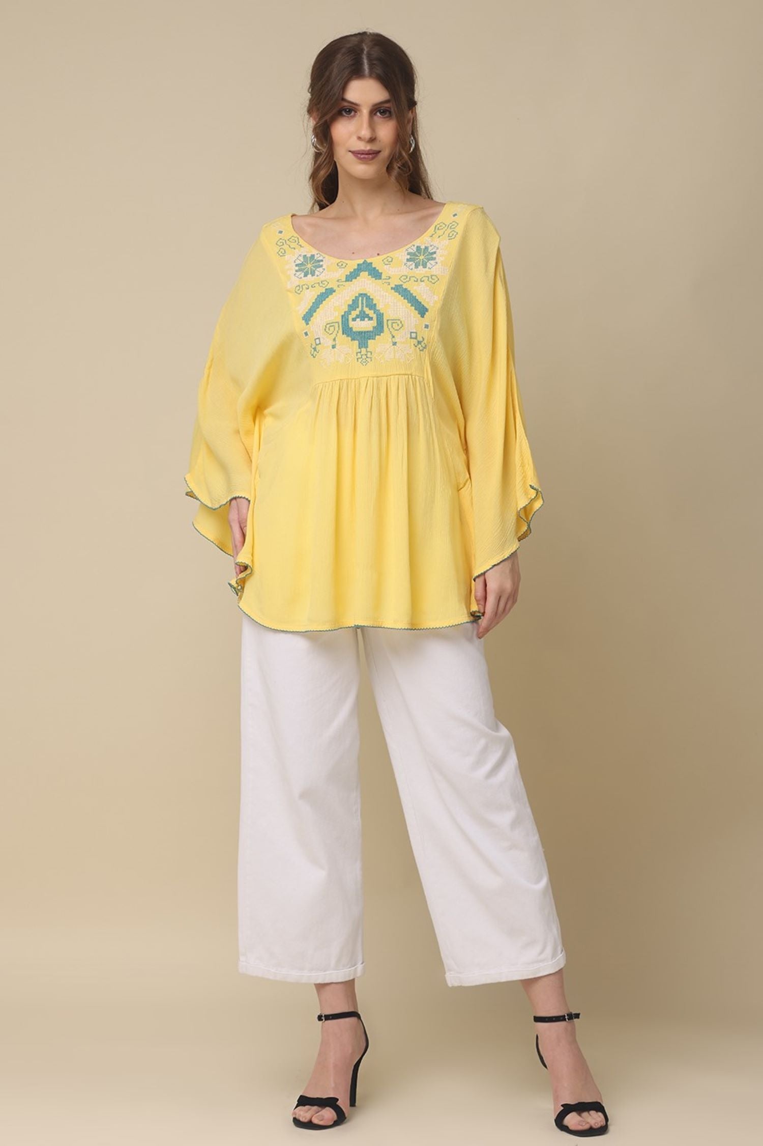 Freyaa Warm Breeze Relaxed Yellow Top