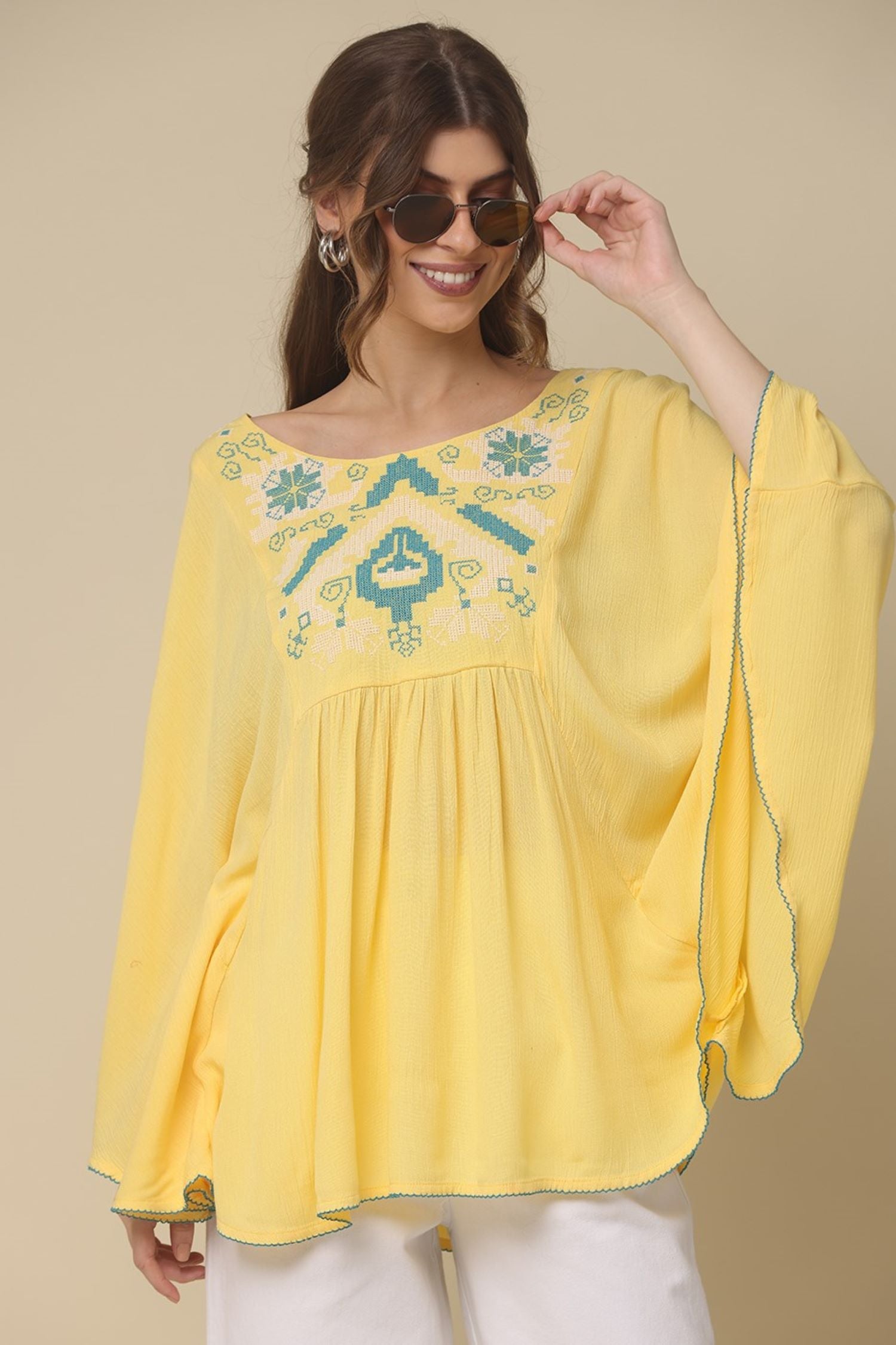 Freyaa Warm Breeze Relaxed Yellow Top