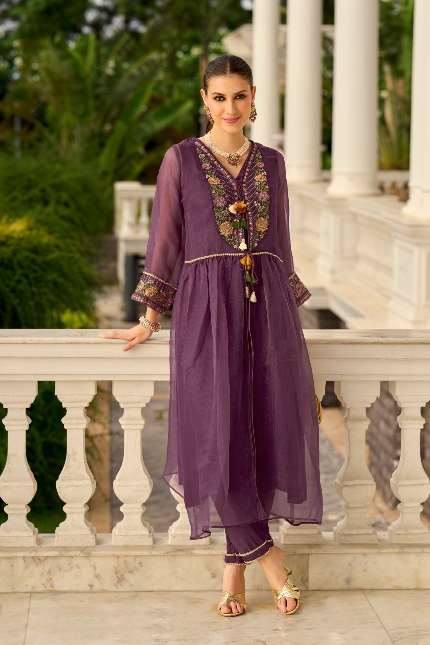 Signature Pure Organza Collection – Embroidered Perfection with Handcrafted Charm