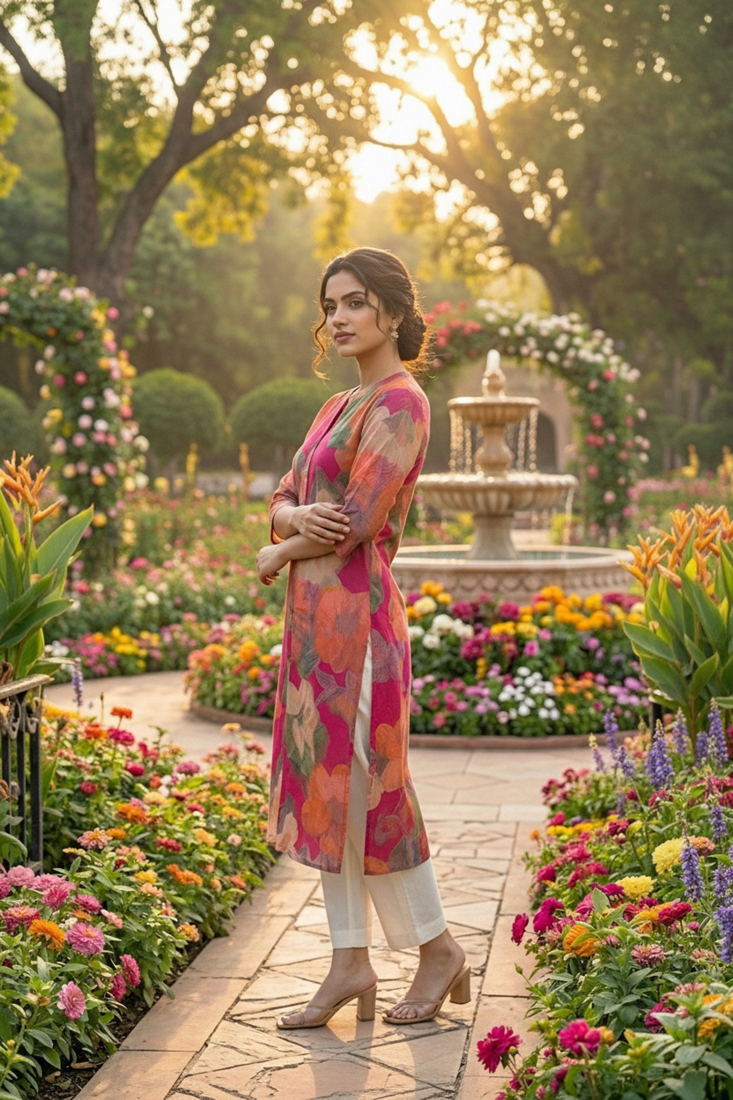 Rani Digital Printed Cotton Long Kurti