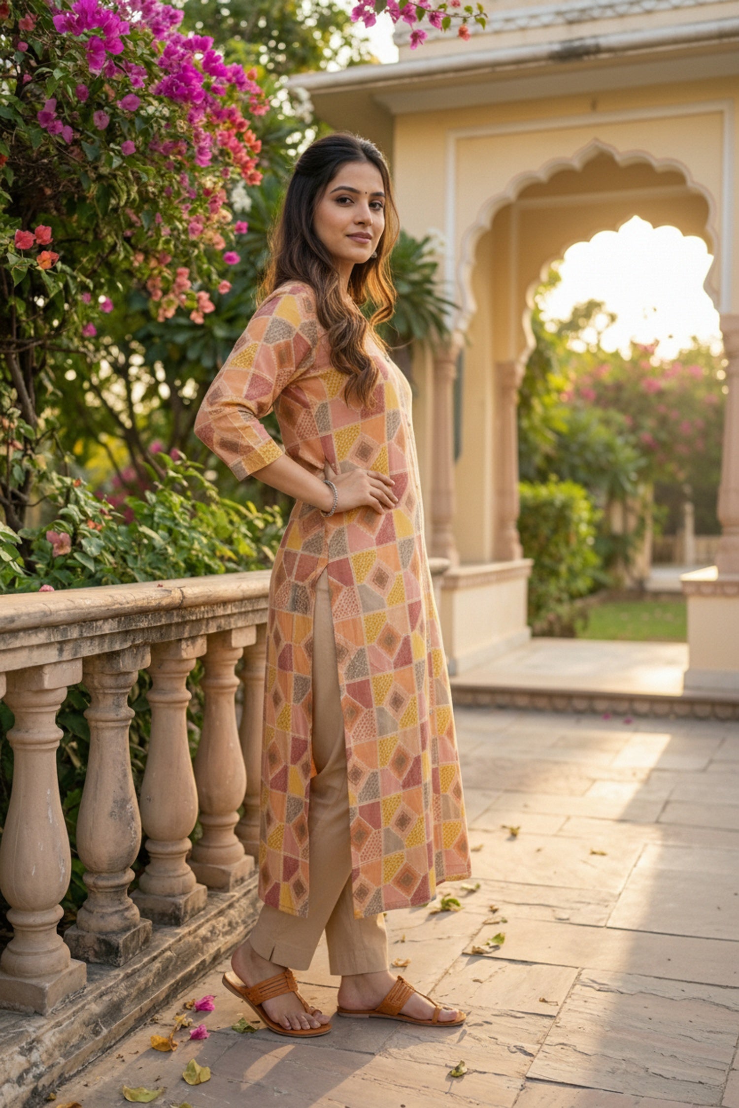 Minimal Charm Multicolor Kurti