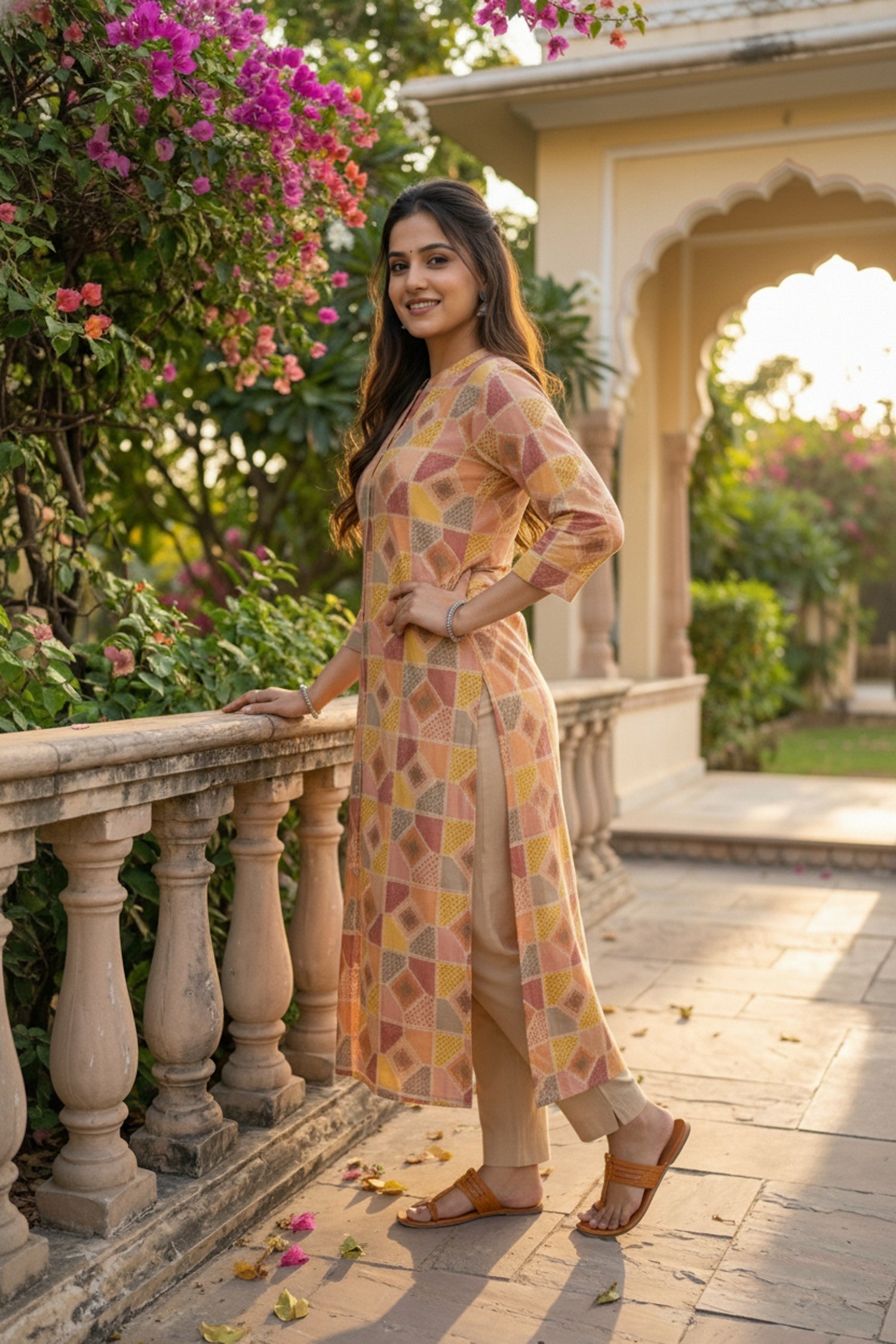 Minimal Charm Multicolor Kurti