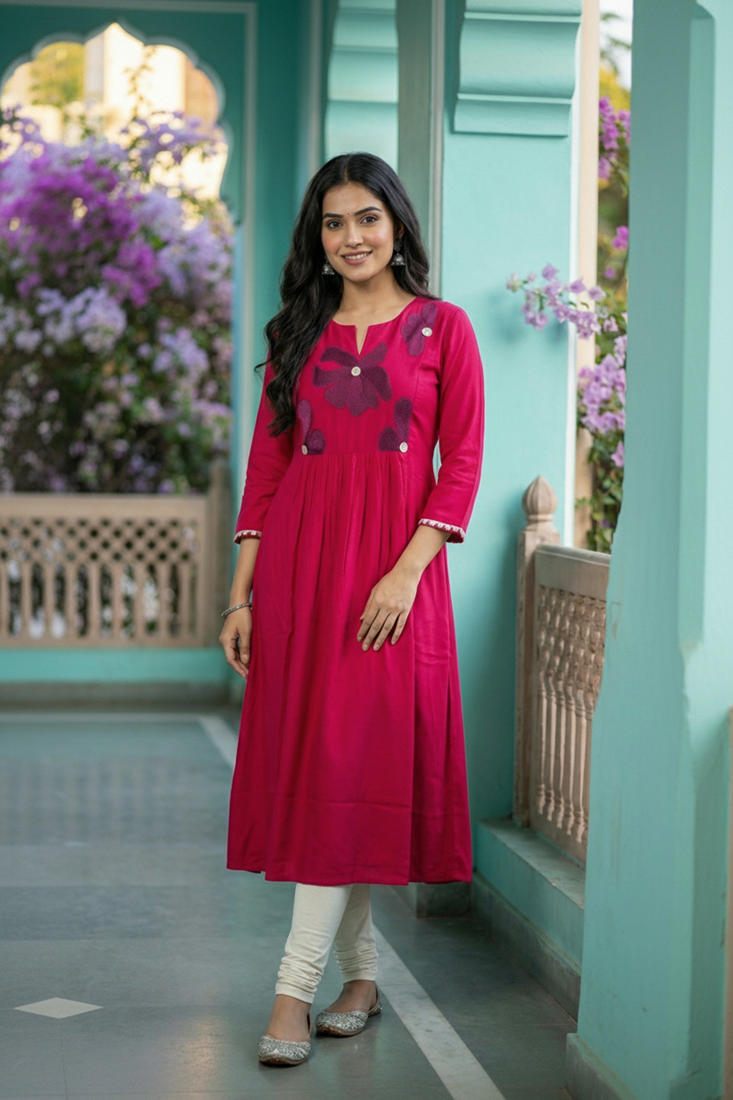 Pink Floral Cotton Co-ord Set