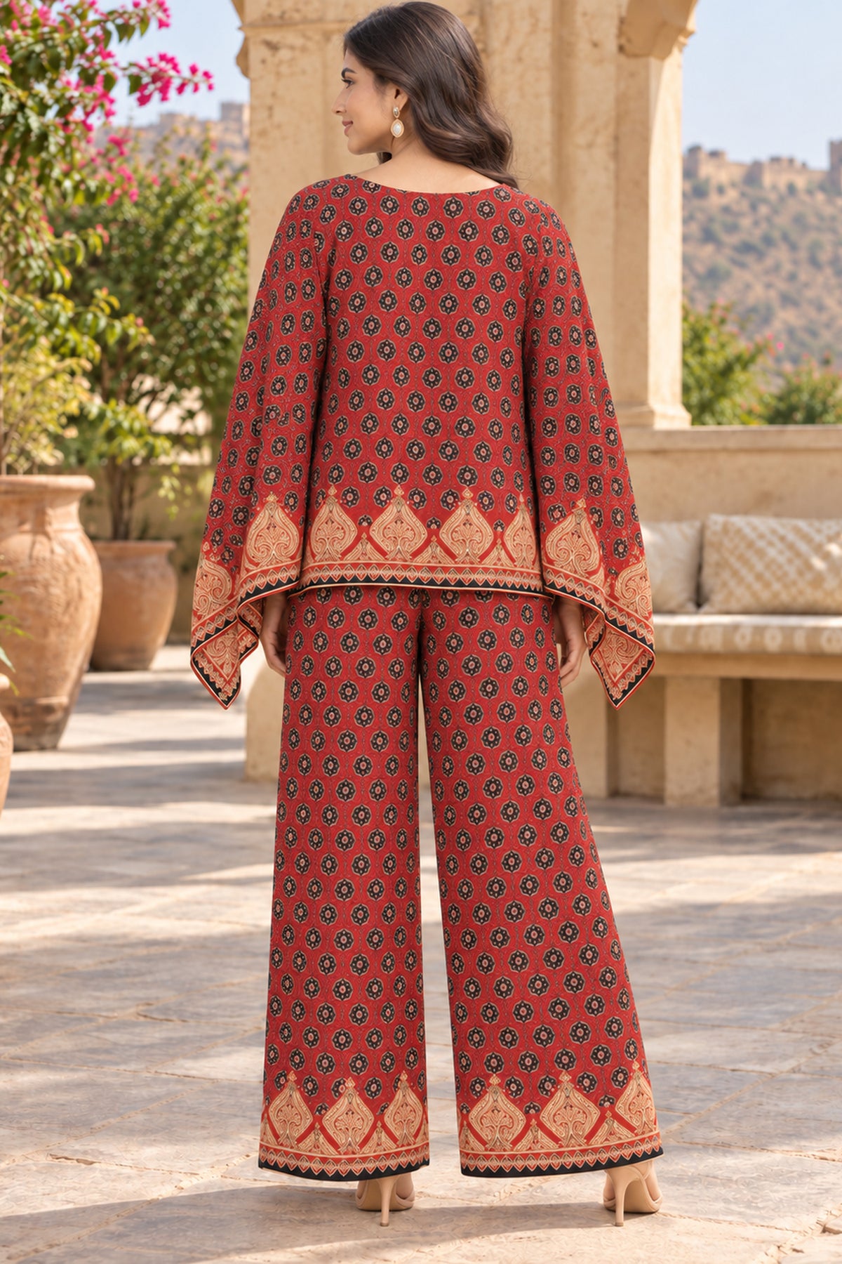 Rani Floral Printed Kaftan Coord Set