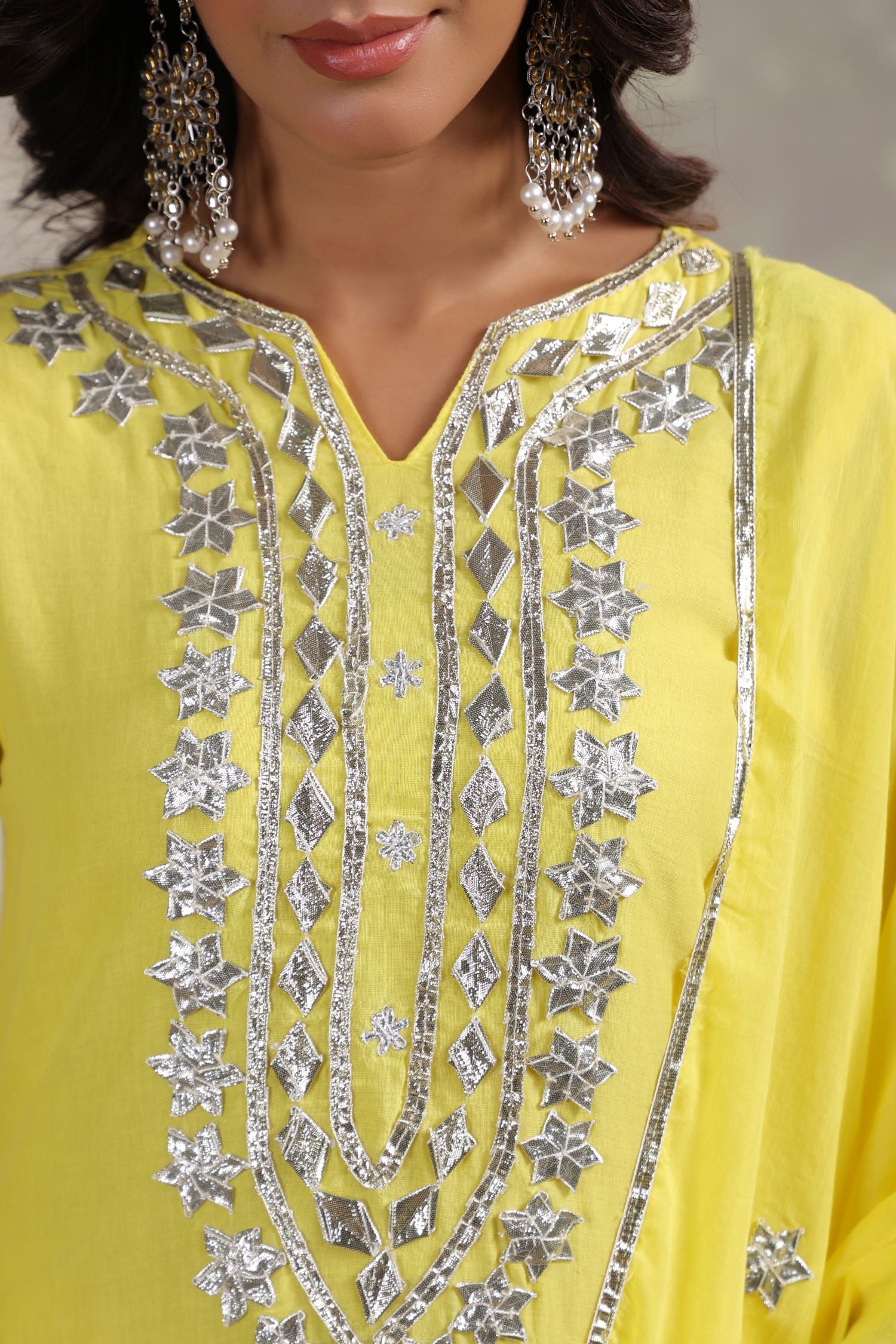 Radiant Glow Beautifully Embroidered Yellow Sharara