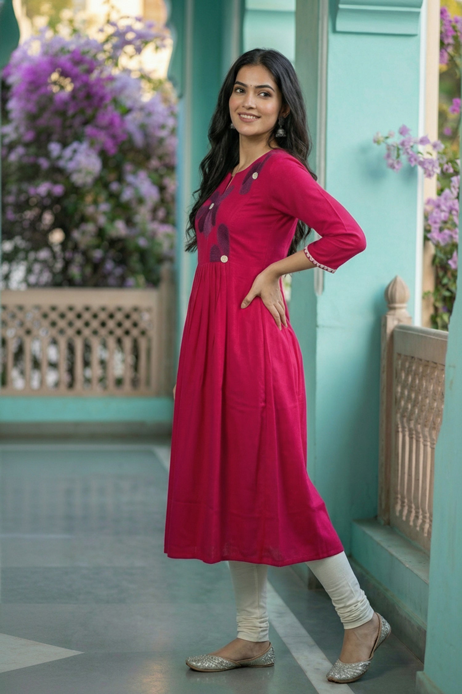 Pink Floral Cotton Co-ord Set