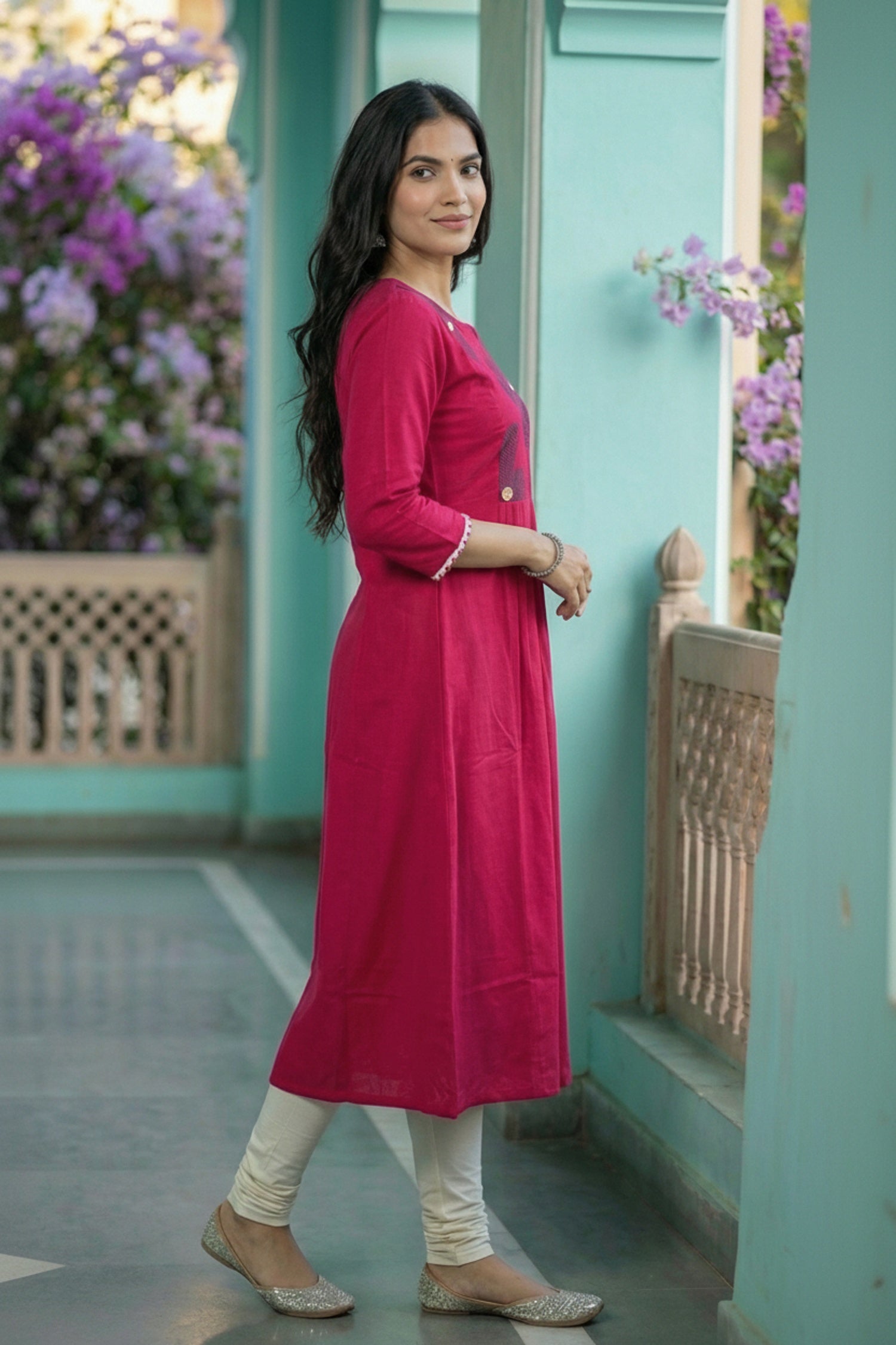 Pink Floral Cotton Co-ord Set