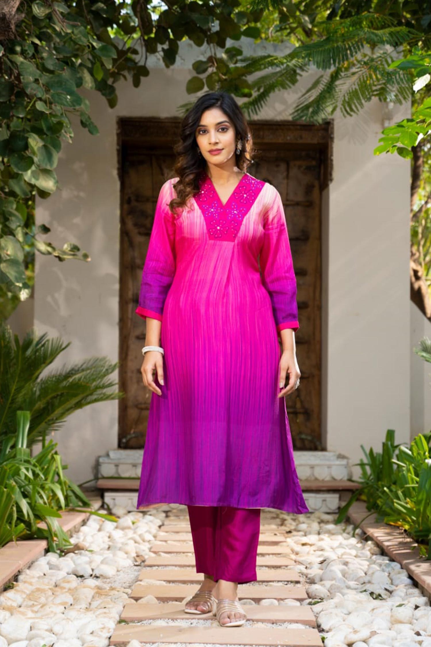 Three-Piece Evening Wear Kurta Set