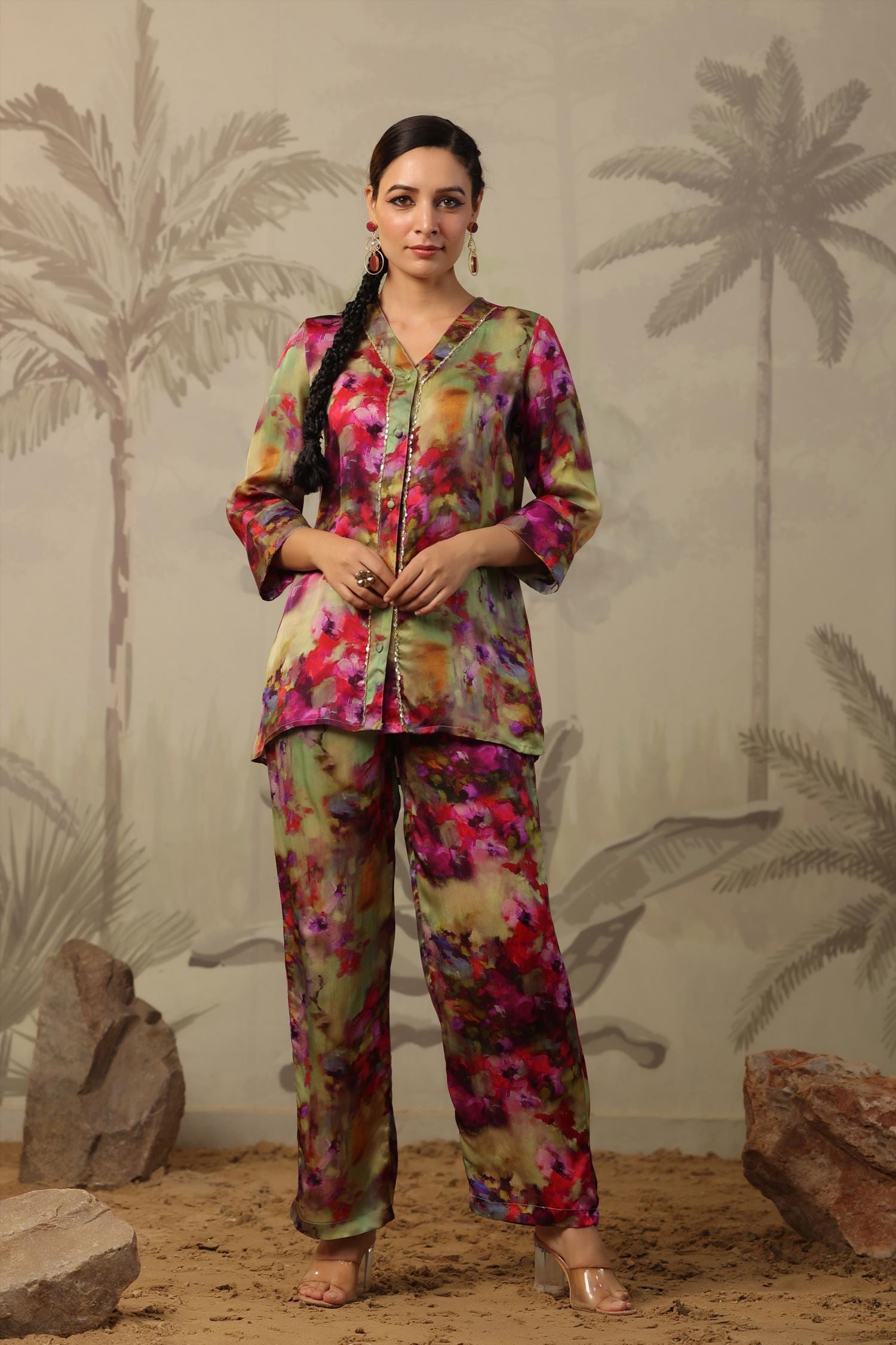 Garden Fresh Floral Green Co-Ord Set