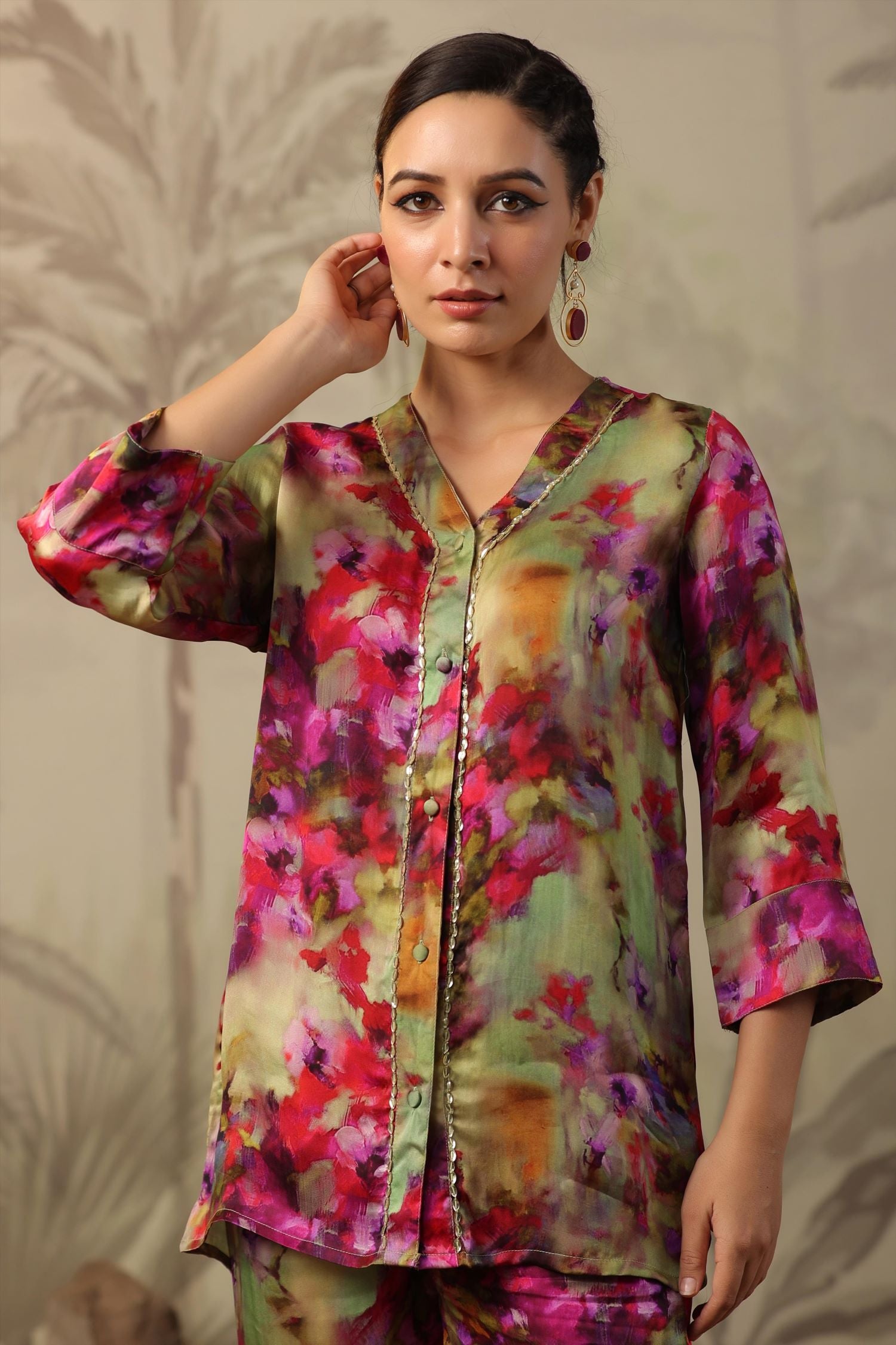 Garden Fresh Floral Green Co-Ord Set