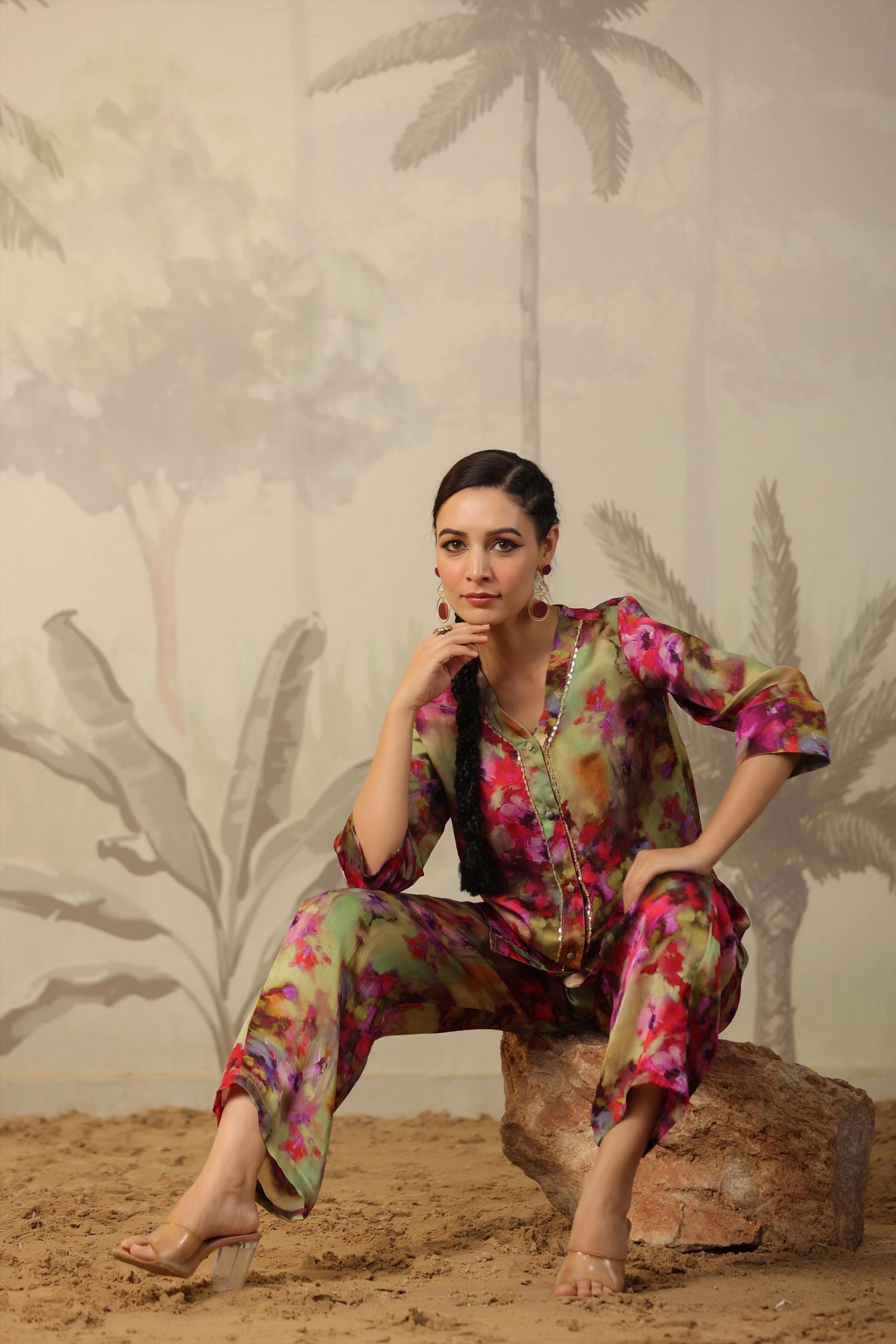 Garden Fresh Floral Green Co-Ord Set