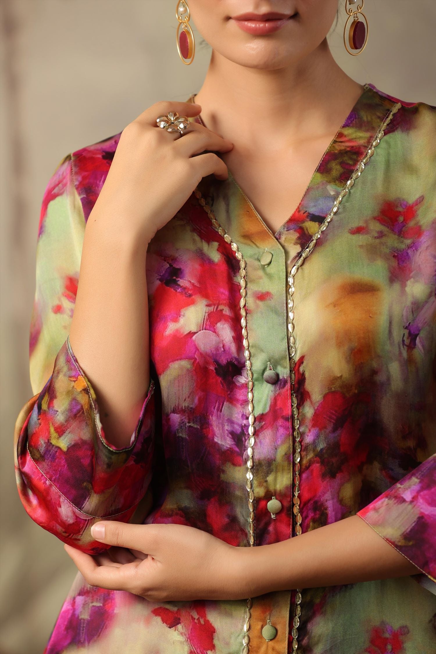 Garden Fresh Floral Green Co-Ord Set