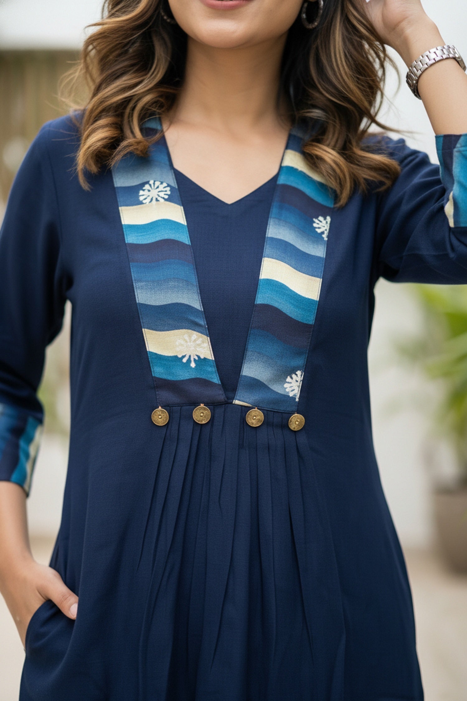 Blue Printed Cotton Co-ord Set