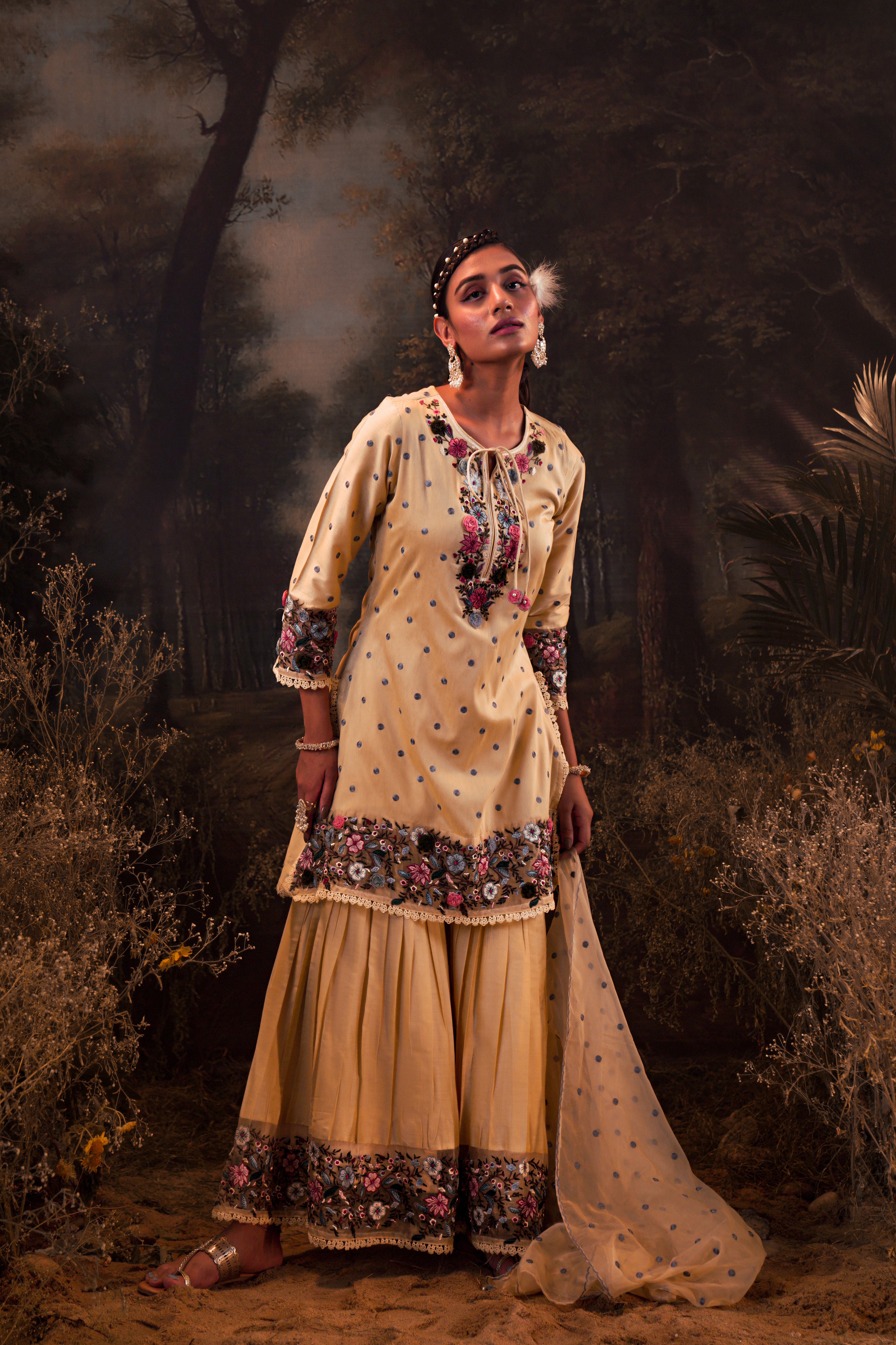 Beautiful Embroidered Sharara set
