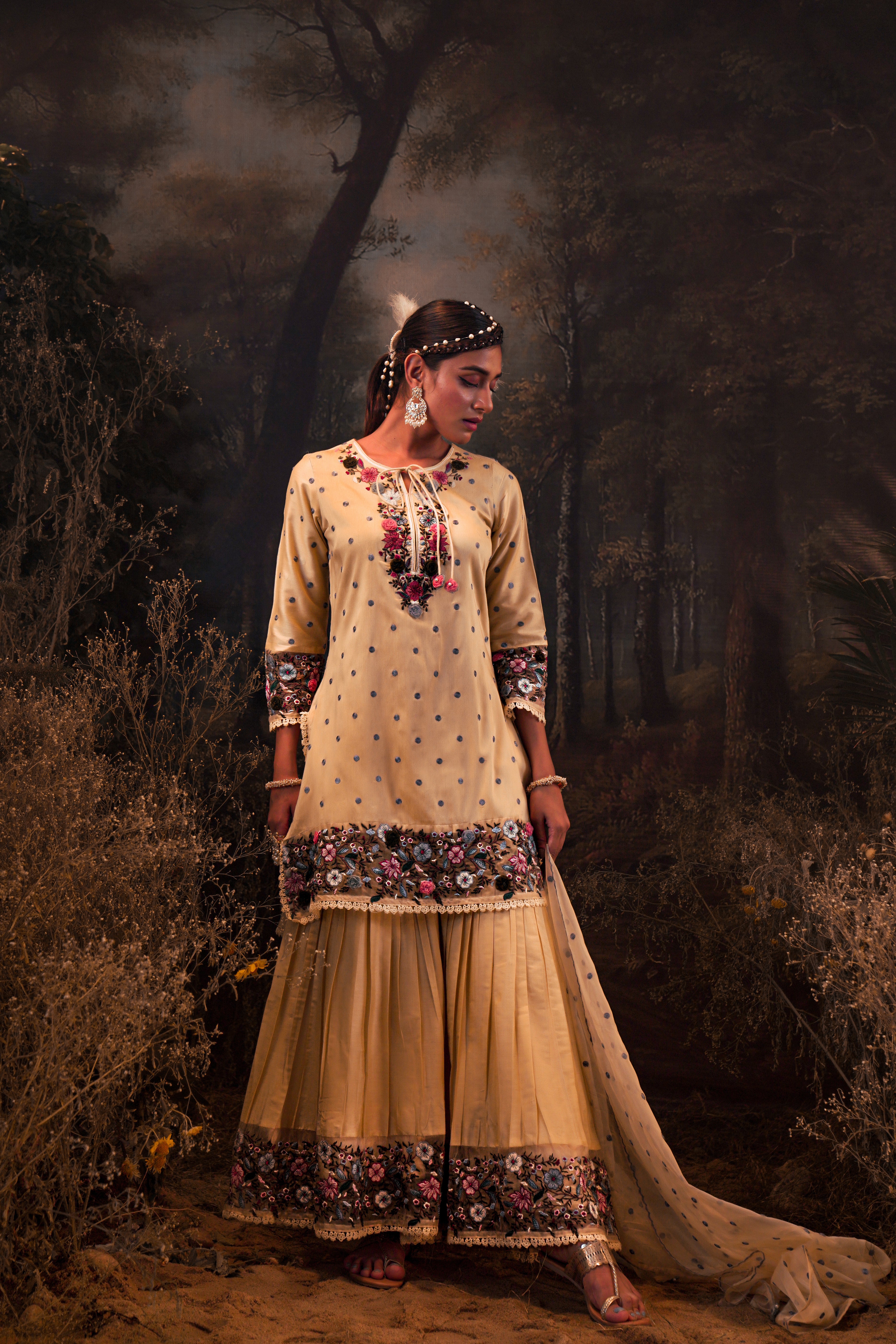 Beautiful Embroidered Sharara set