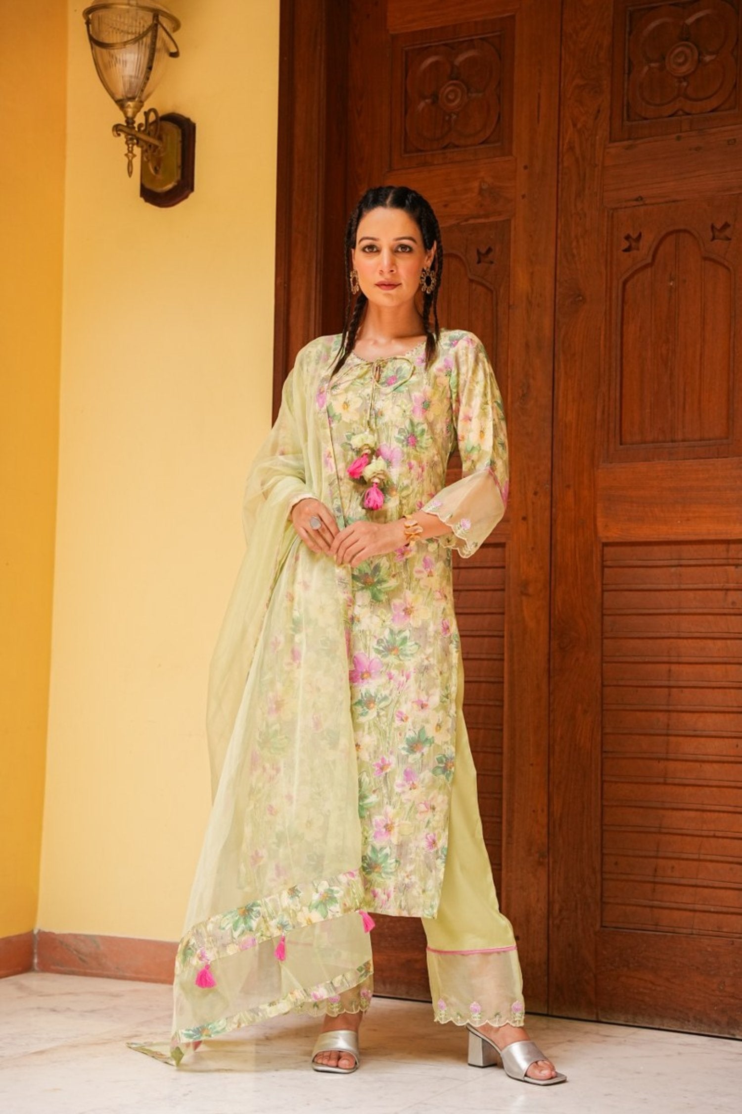 VISCOSE PRINT WITH ZARDORI WORK