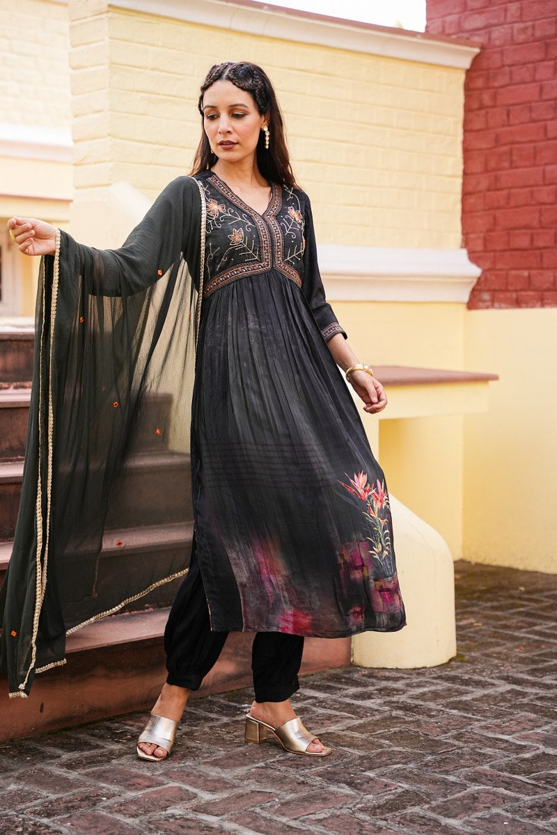 Three-Piece Coaty Style Kurta Set