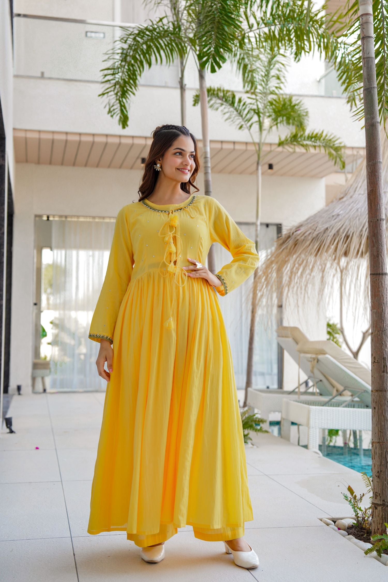 Freyaa Sunny Yellow Cord Set for a Bright Style