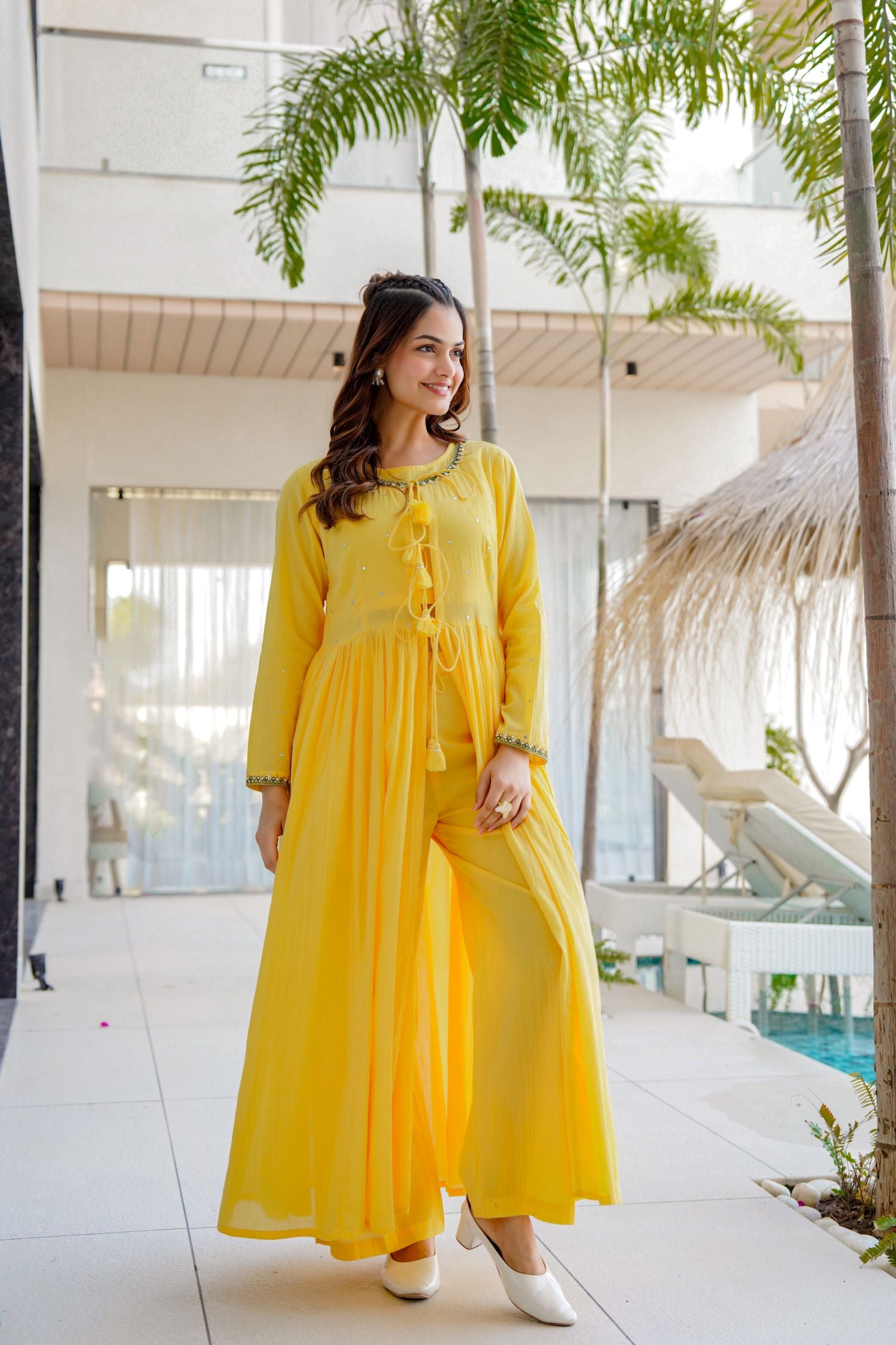 Freyaa Sunny Yellow Cord Set for a Bright Style