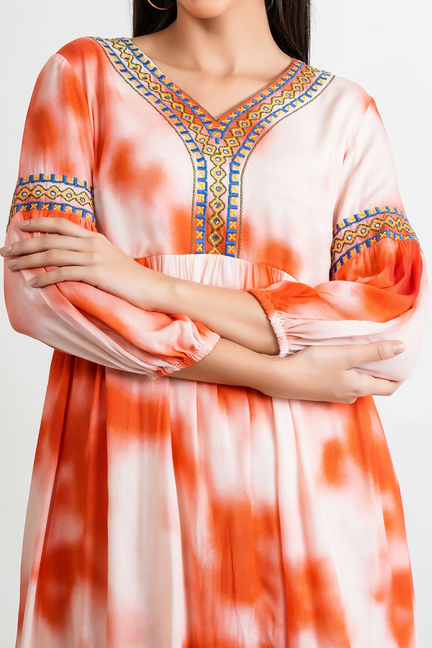 Freyaa Orange Glow Cotton Tunic