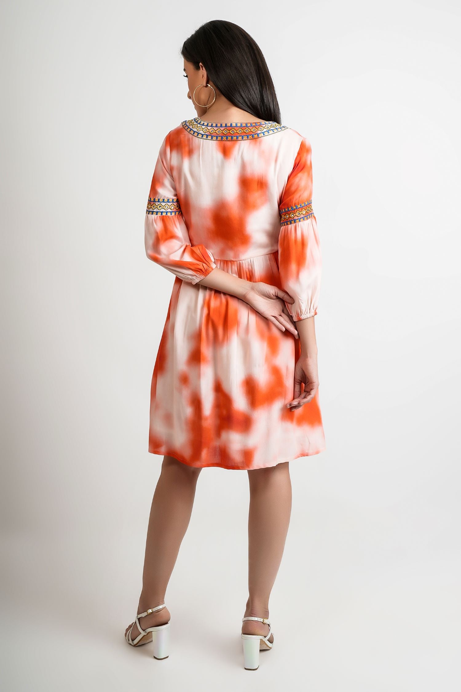Freyaa Orange Glow Cotton Tunic