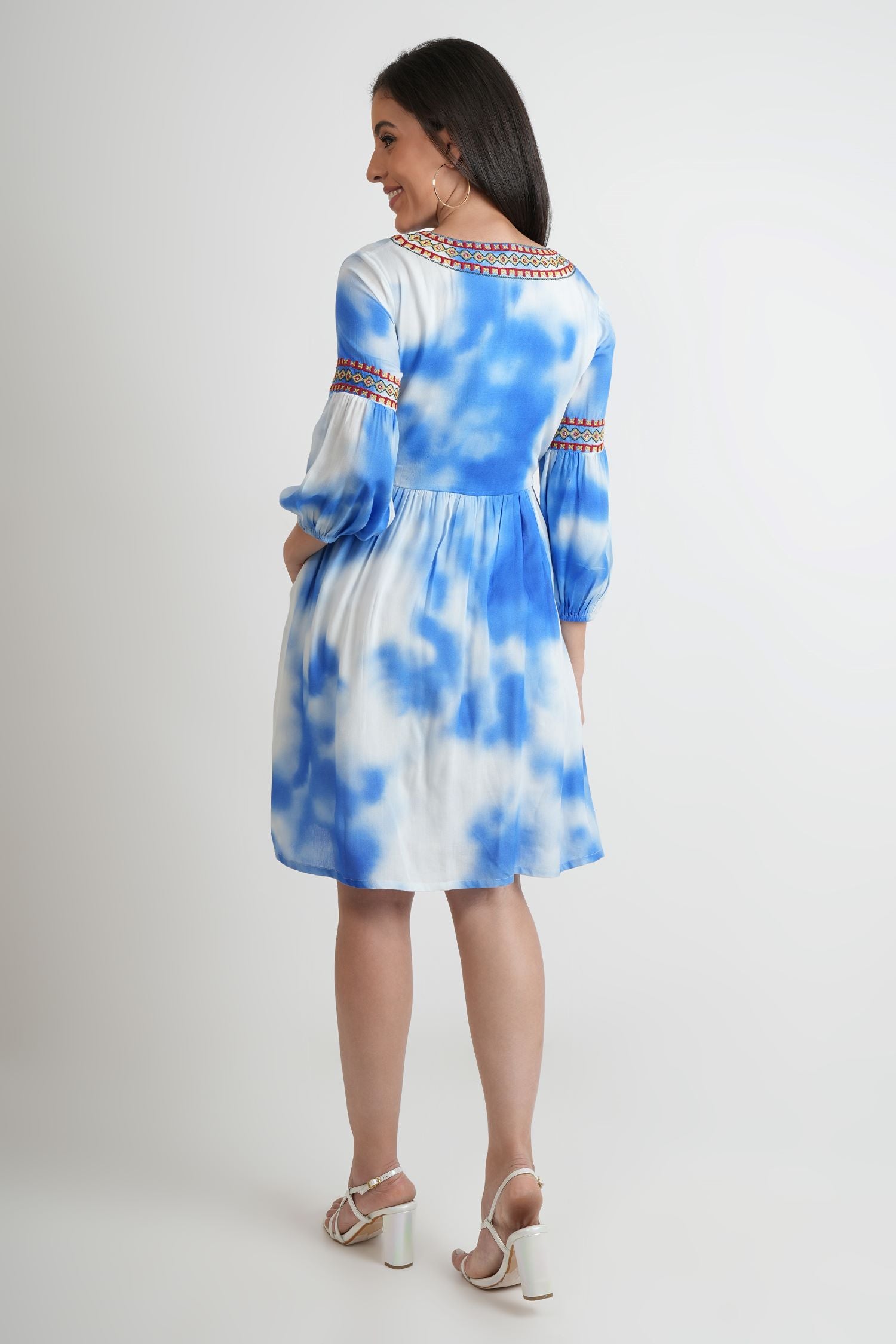 Ocean Mist Blue Tie-Dye Tunic