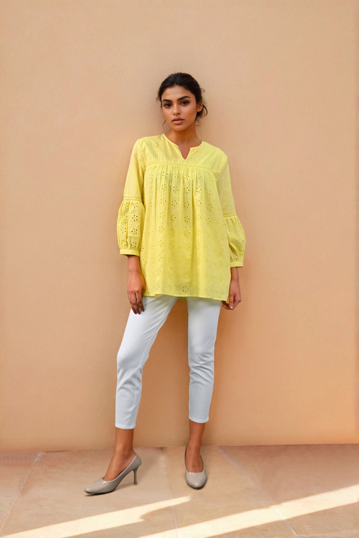 Sunny Radiance Yellow Top for Warm Weather Style