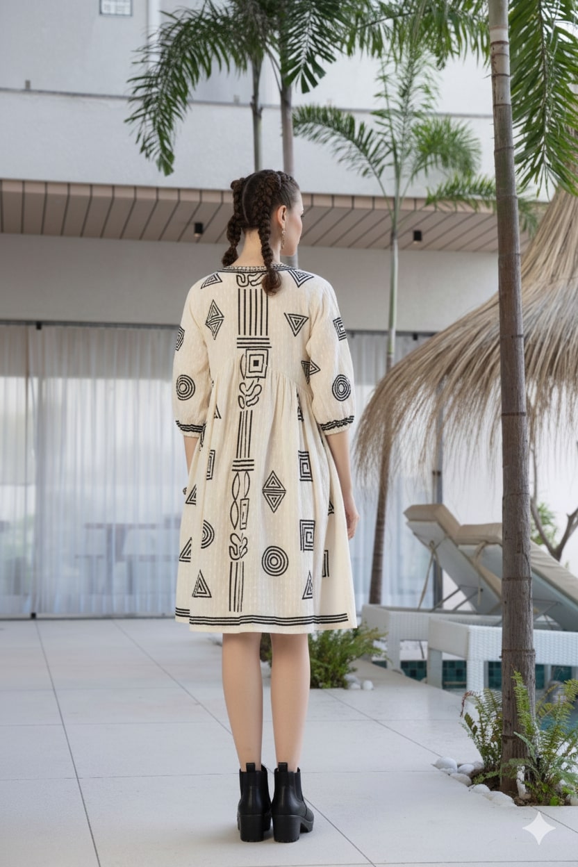 Empress Grace Embroidered Neckline Tunic