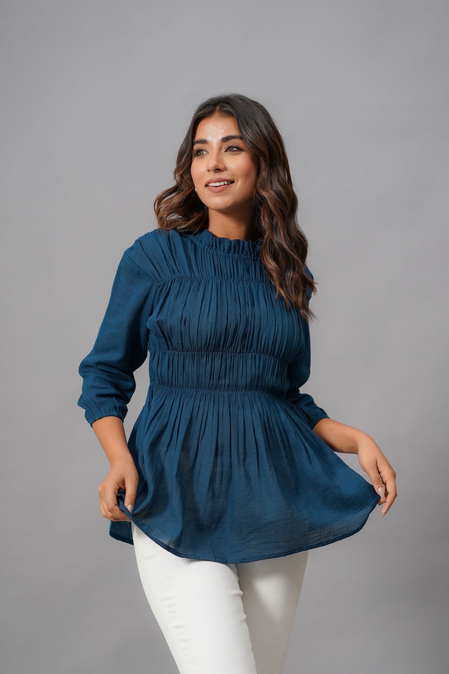 Blue Charm Cotton Top